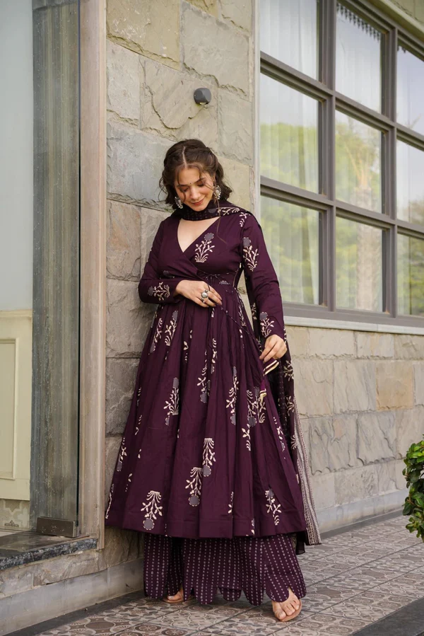 Cotton Printed Anarkali Gown