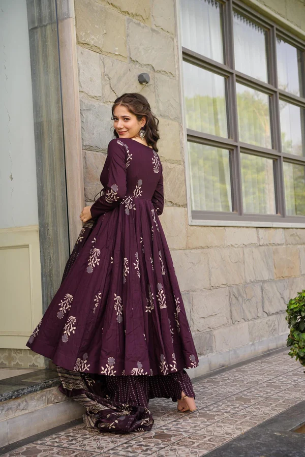Cotton Printed Anarkali Gown