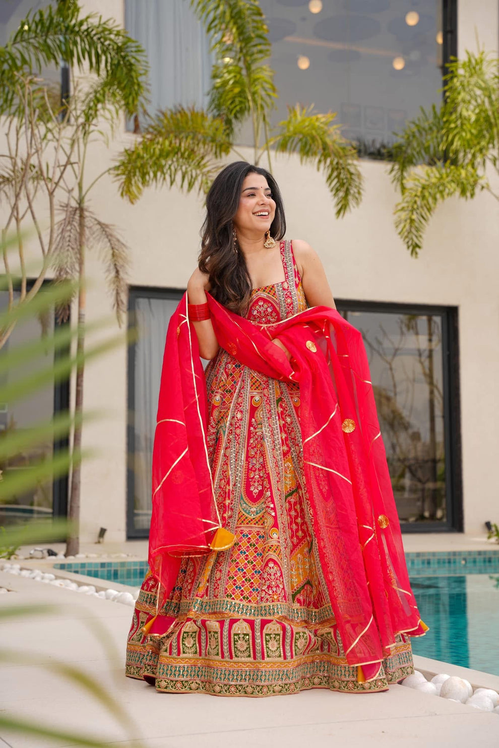 Royal Radiance Pink Anarkali Gown Set 