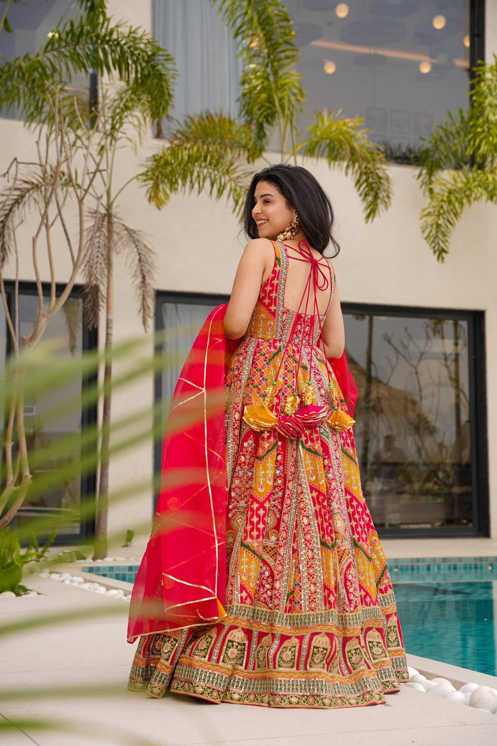 Royal Radiance Pink Anarkali Gown Set 