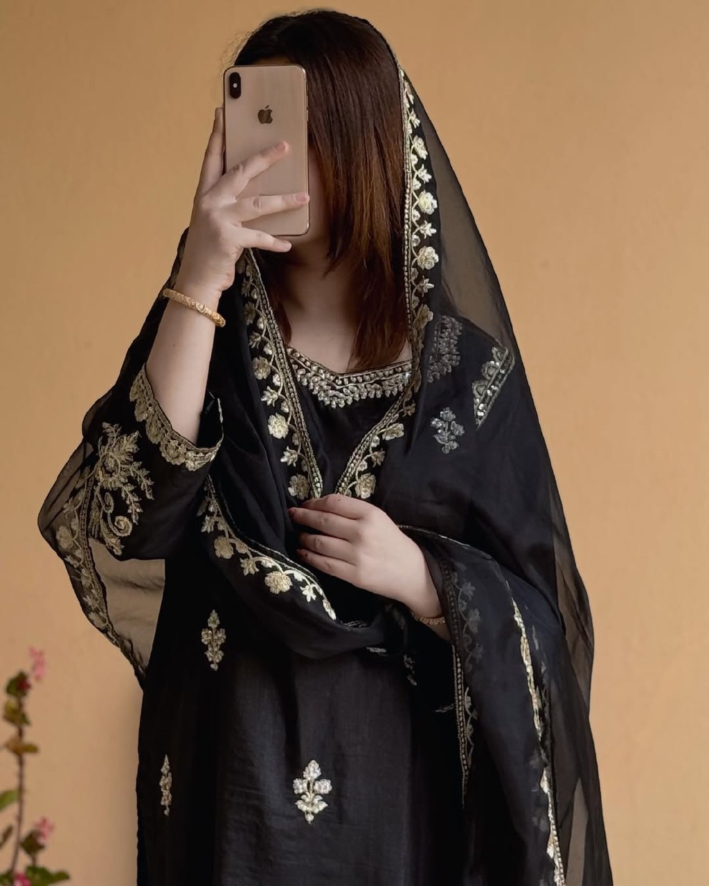 Elegant Black Embroidered Pakistani Suit