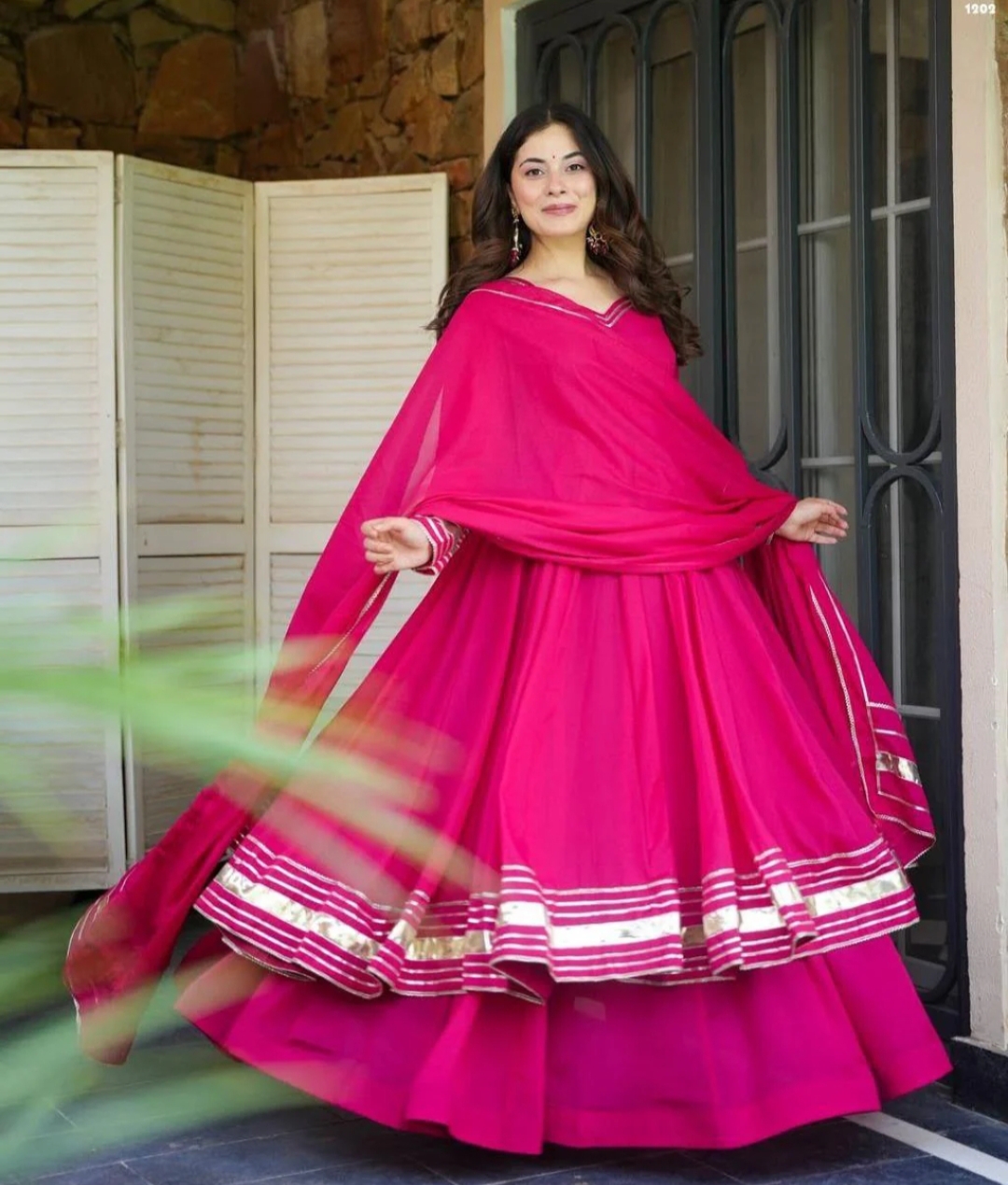 Elegant Pink Anarkali Suit set