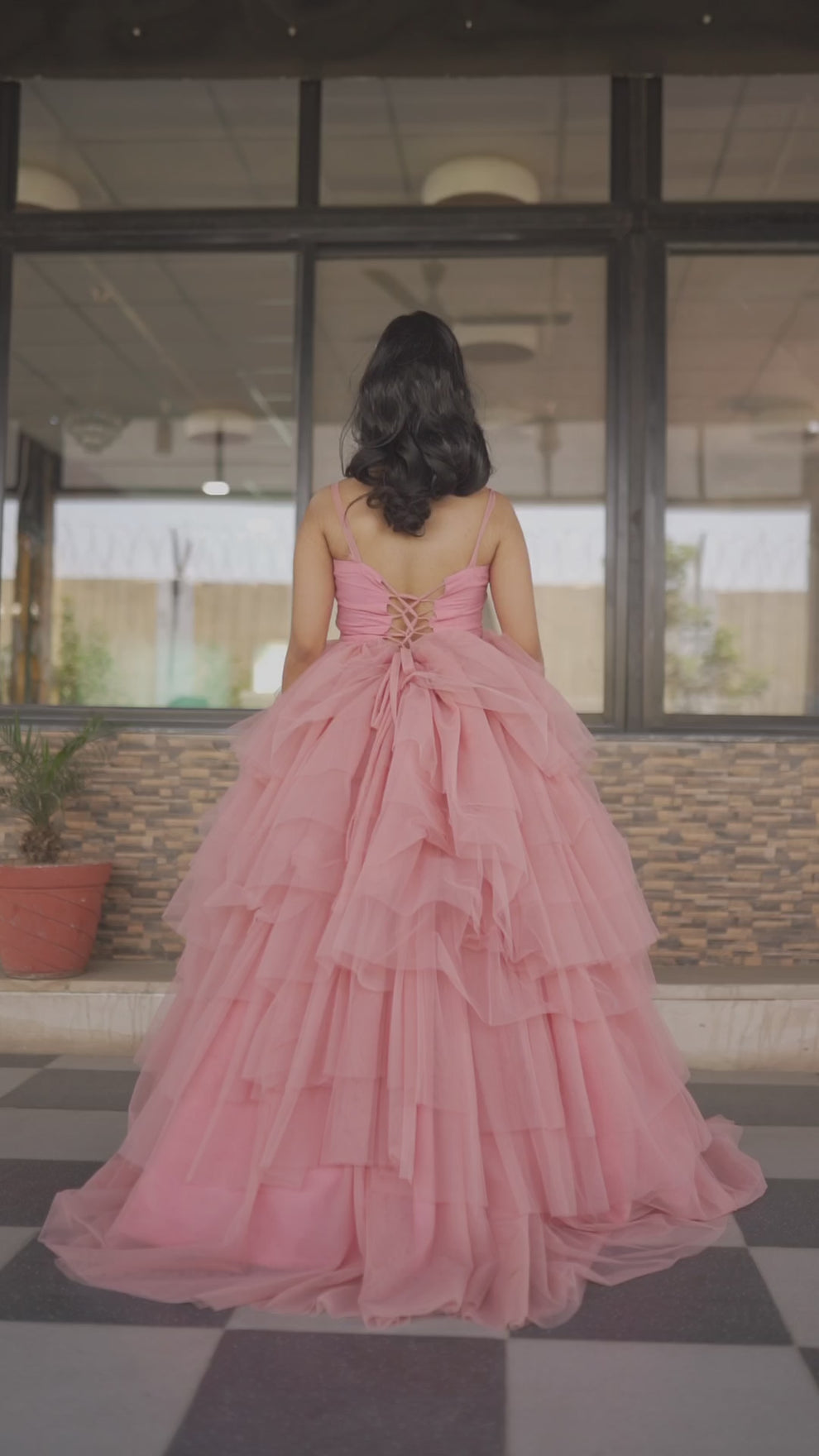 Elegant Pink Ball Gown