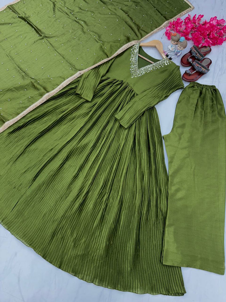 Elegant Party Wear Alia Cut Anarkali Gown Set 