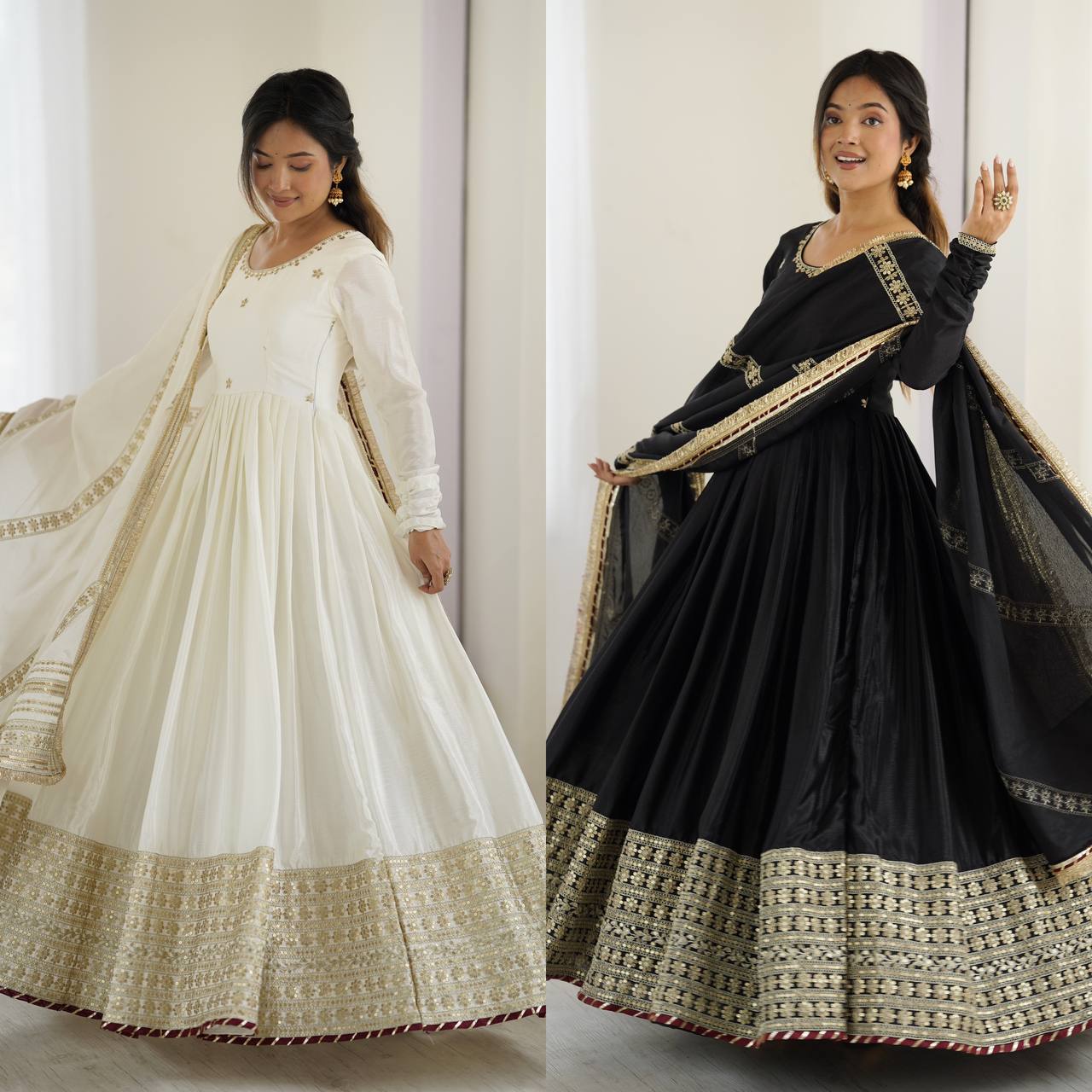 Elegant Anarkali Gown Set