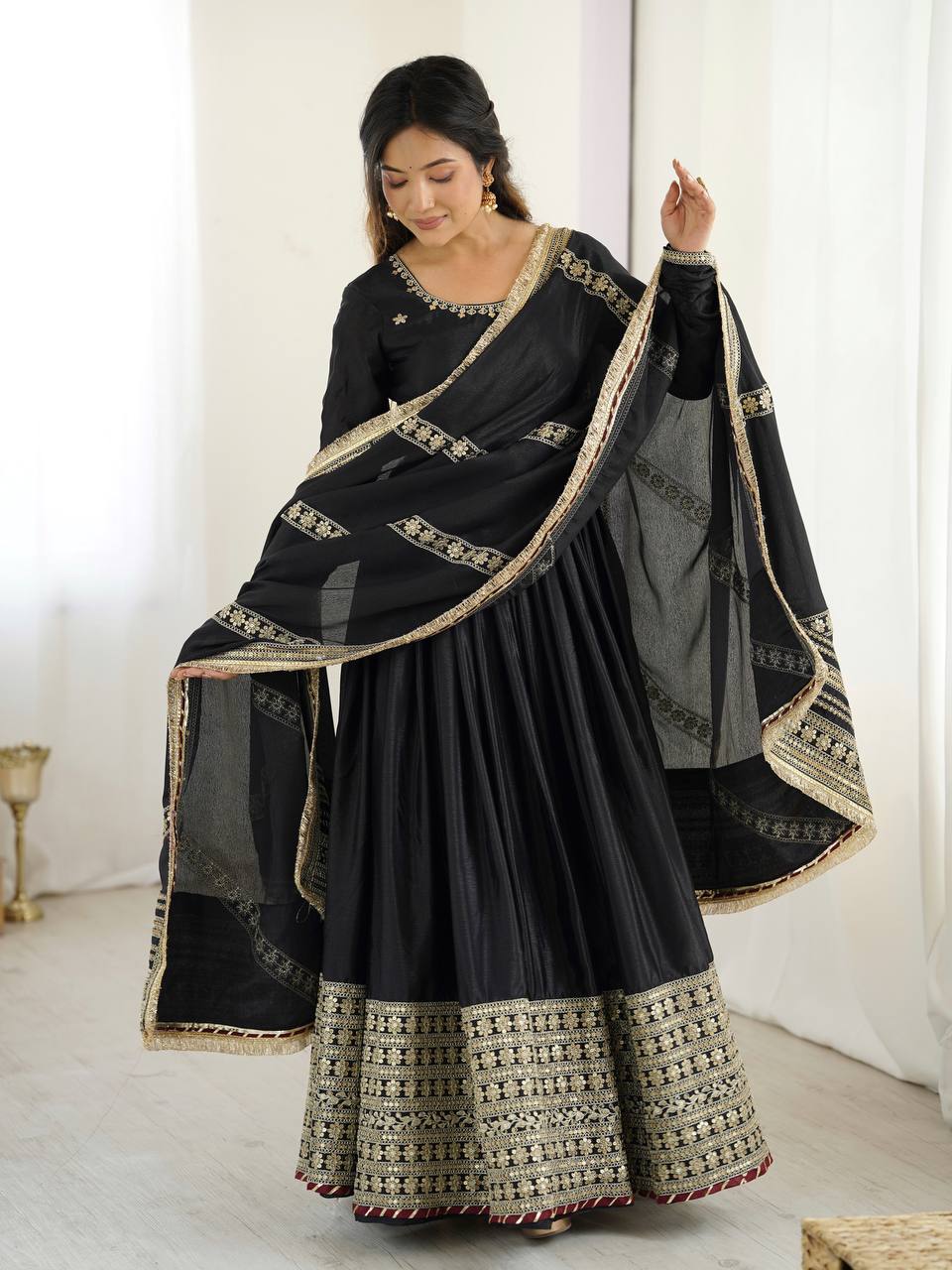 Elegant Anarkali Gown Set