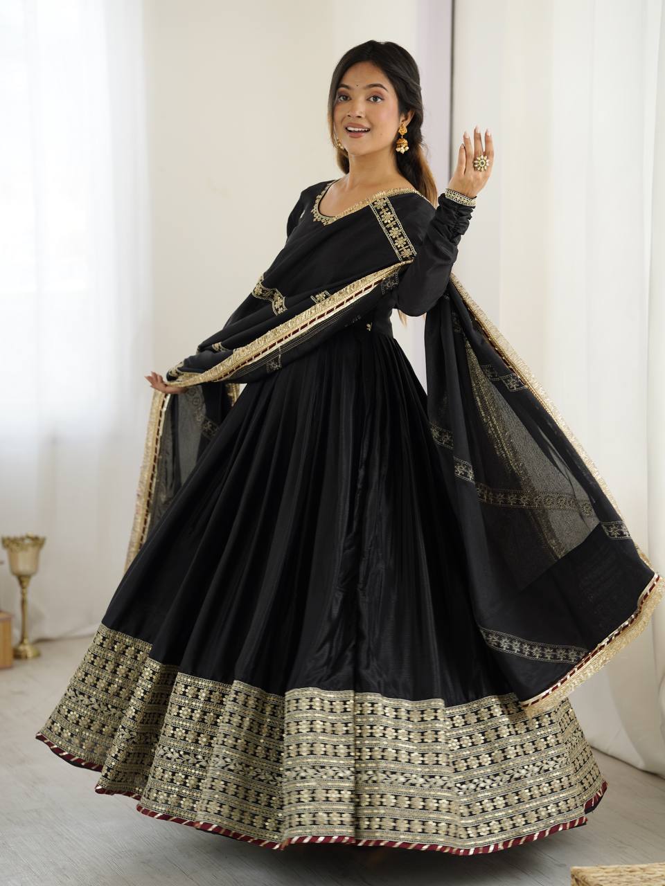 Elegant Anarkali Gown Set