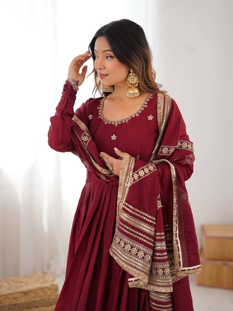 Elegant Anarkali Gown Set 