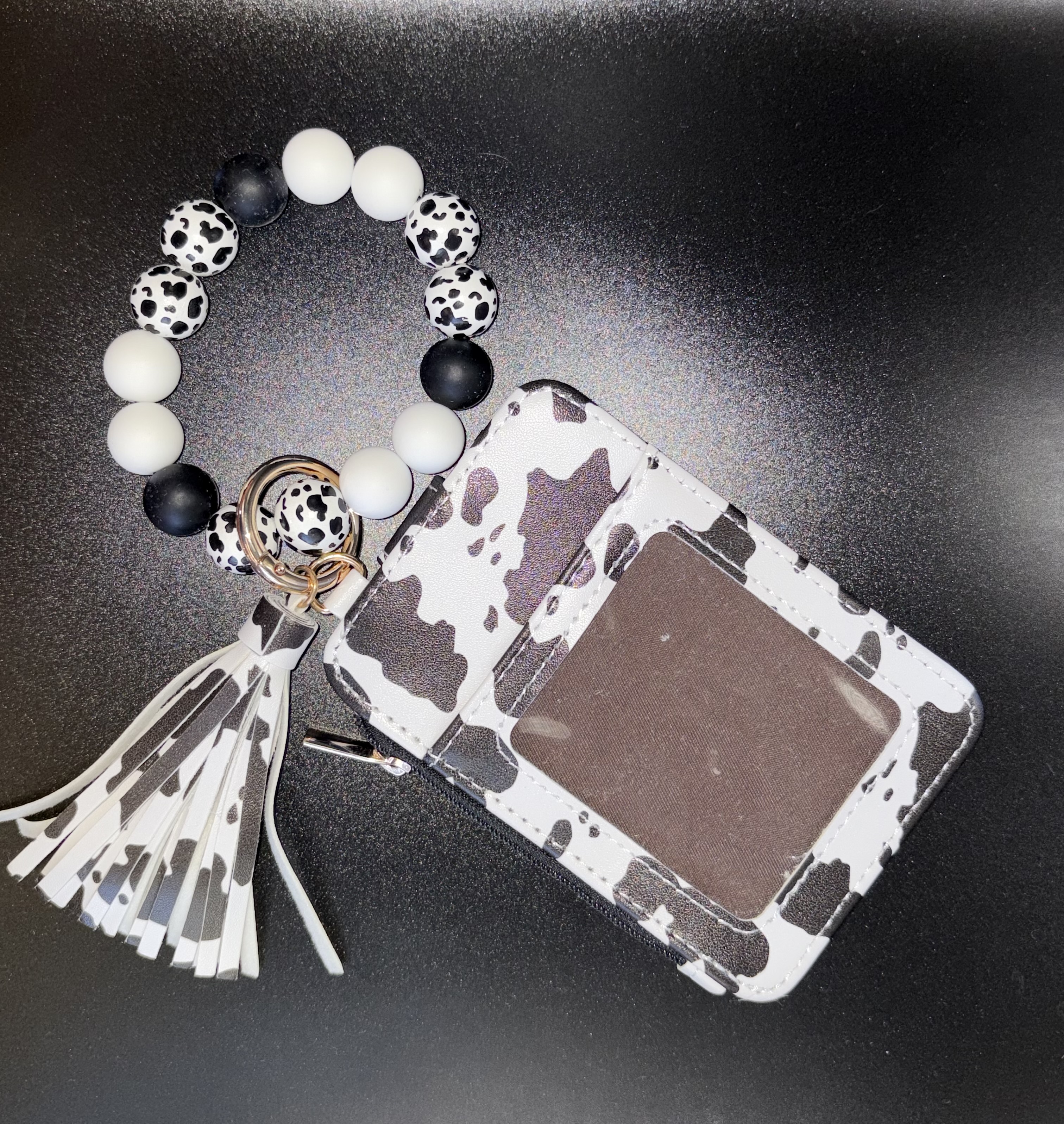 Cow Print Keychain Wallet