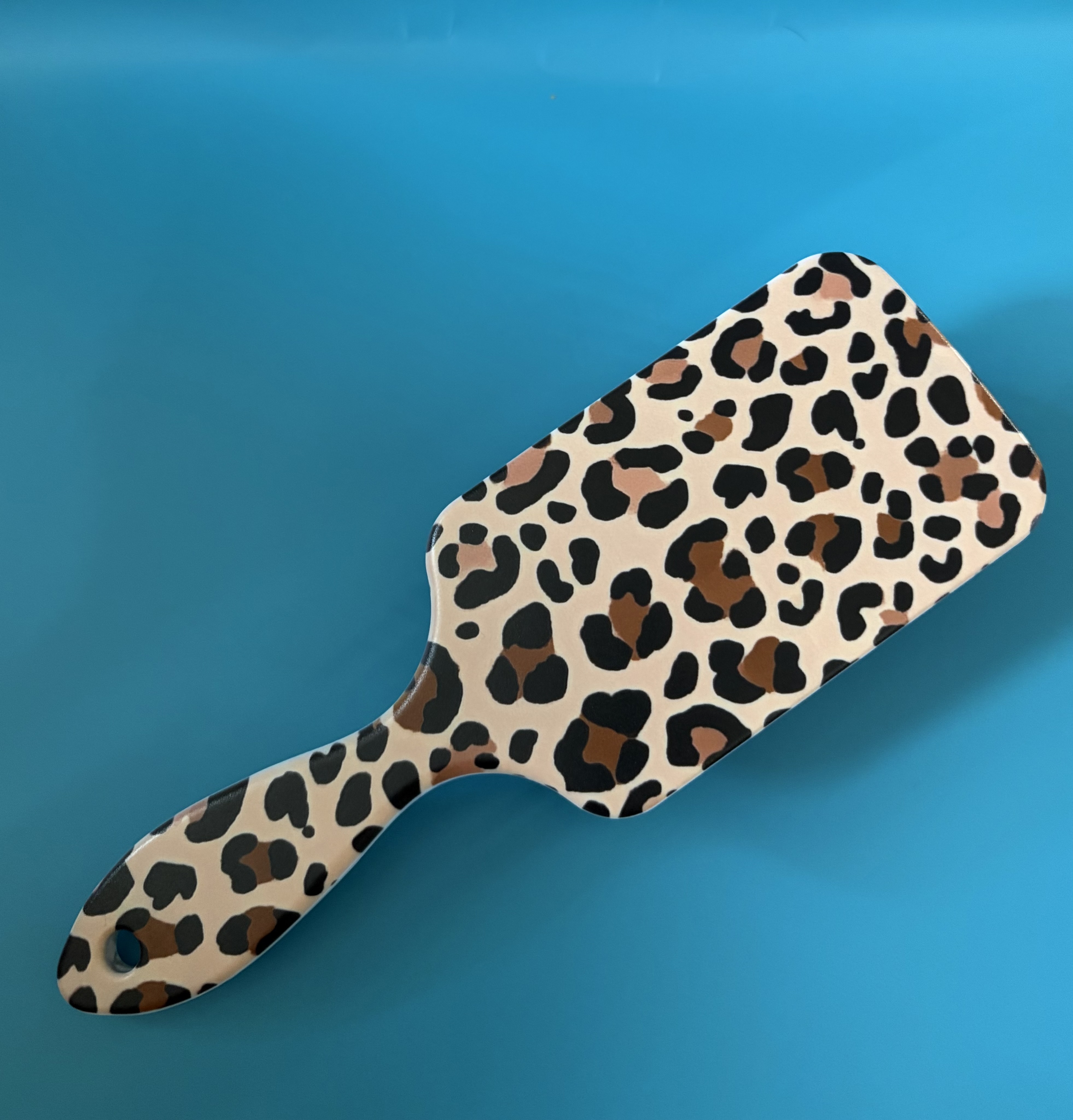 Leopard Print Paddle Hair Brush