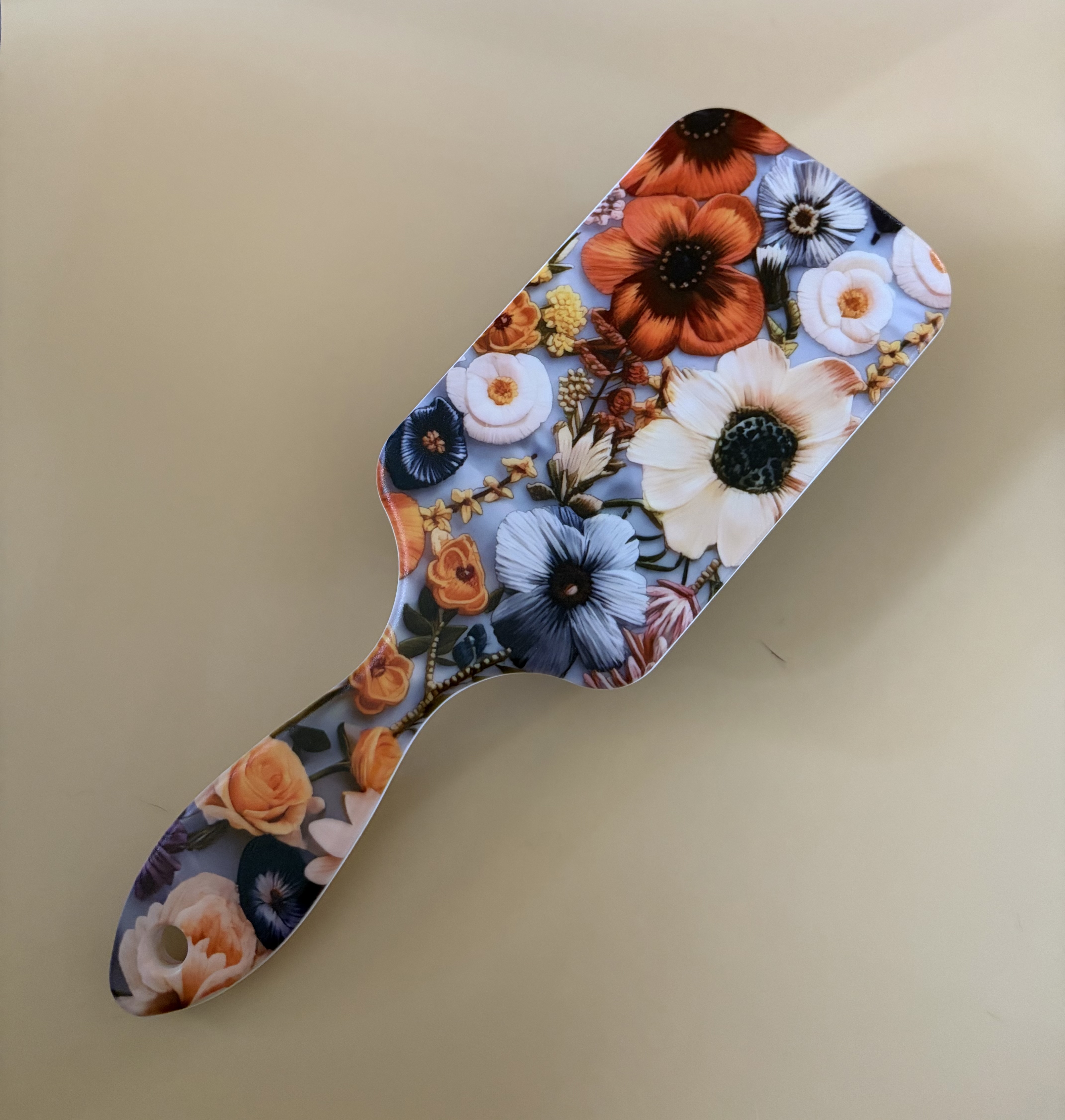 Floral Pattern Hairbrush