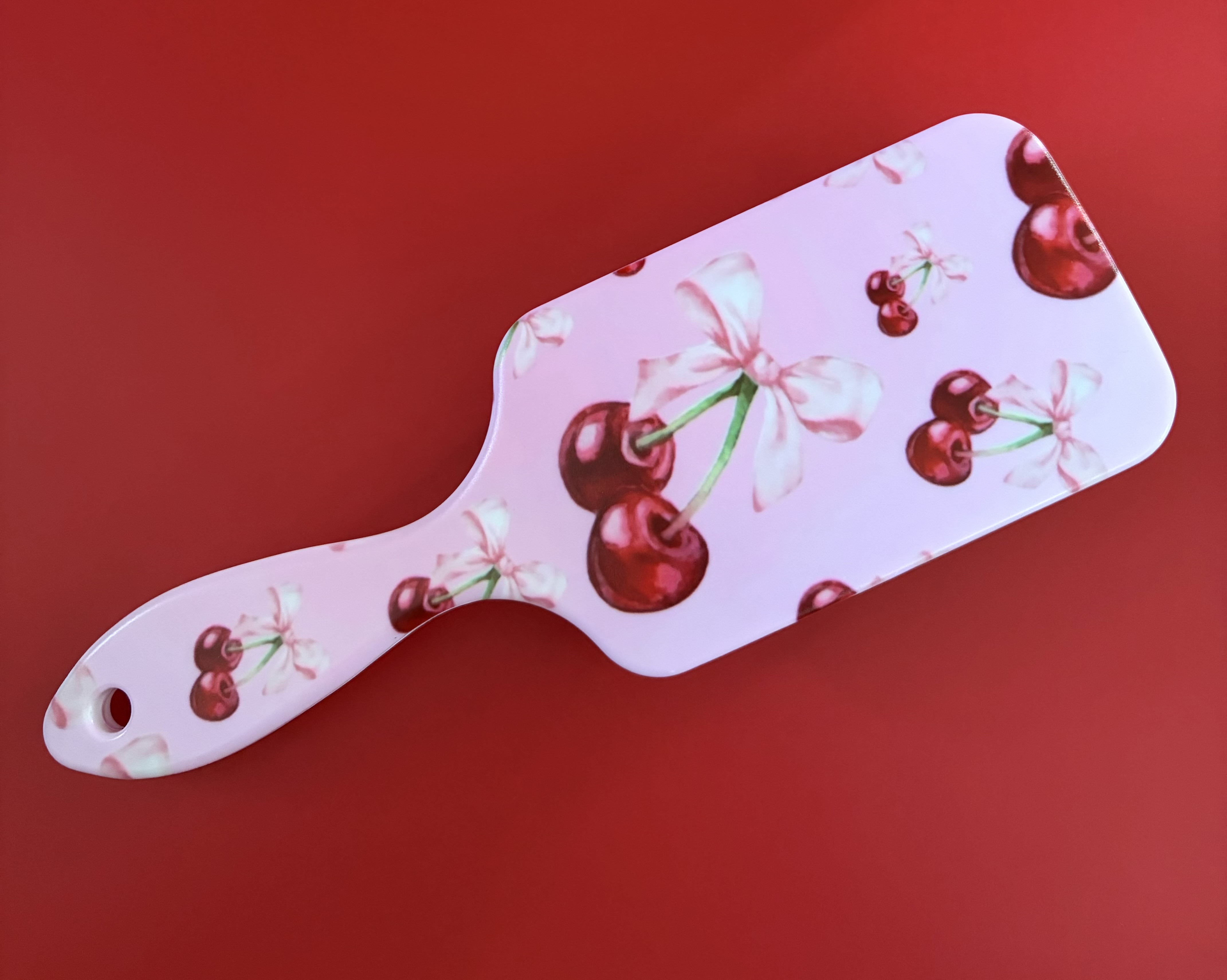 Cherry Pattern Hairbrush