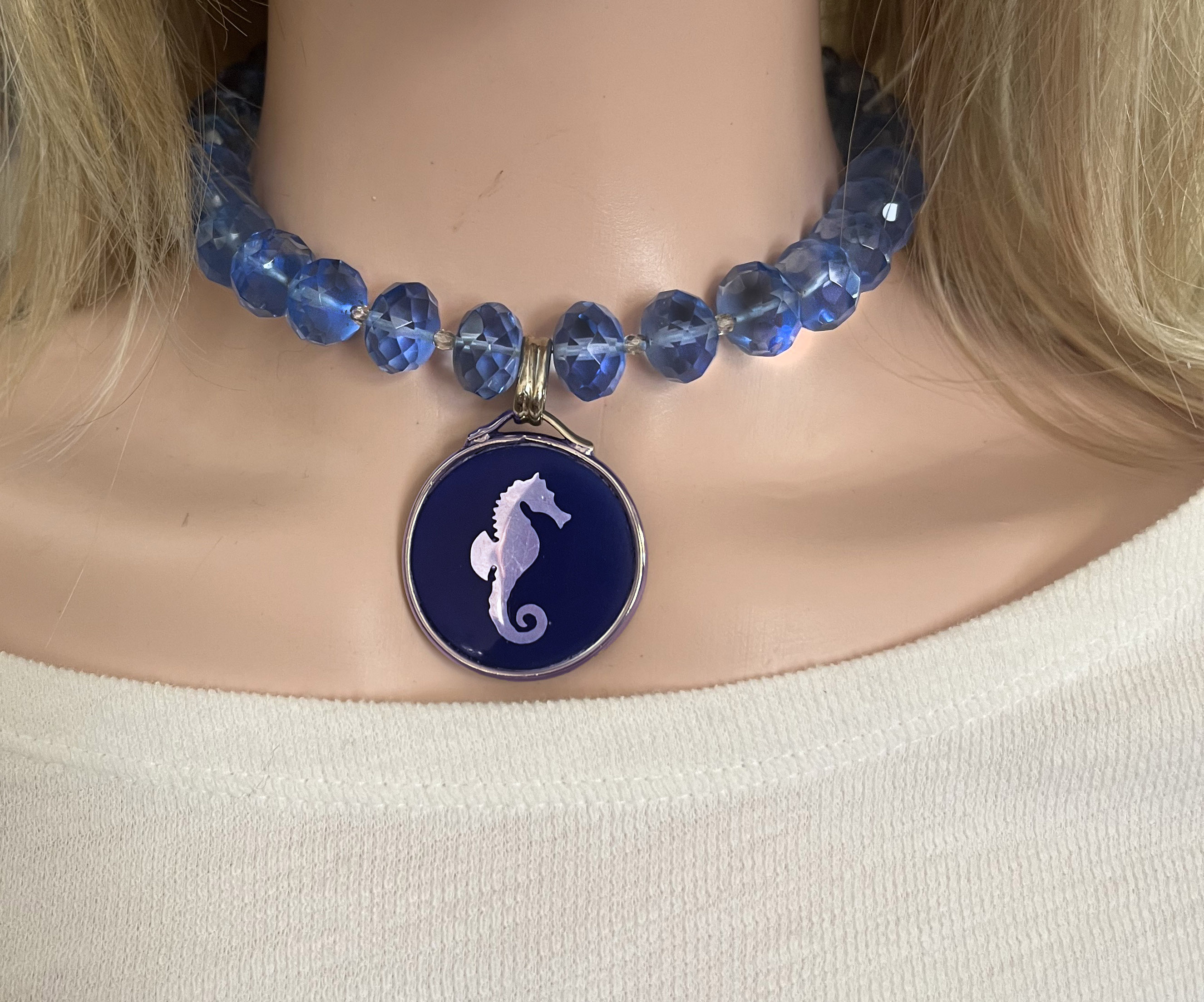 Seahorse Beaded Choker Necklace