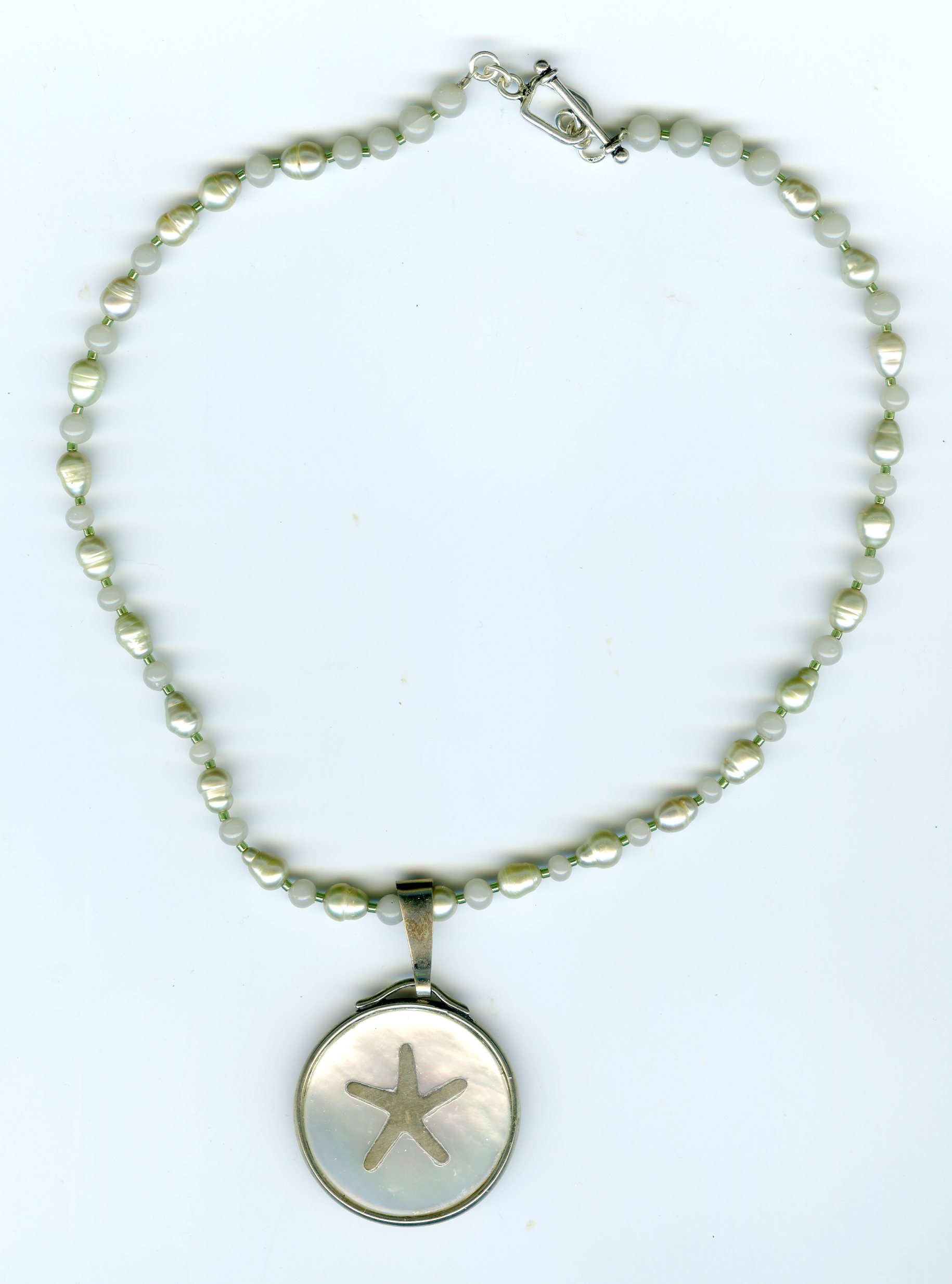 Seahorse Mother of Pearl Pendant Choker Necklace