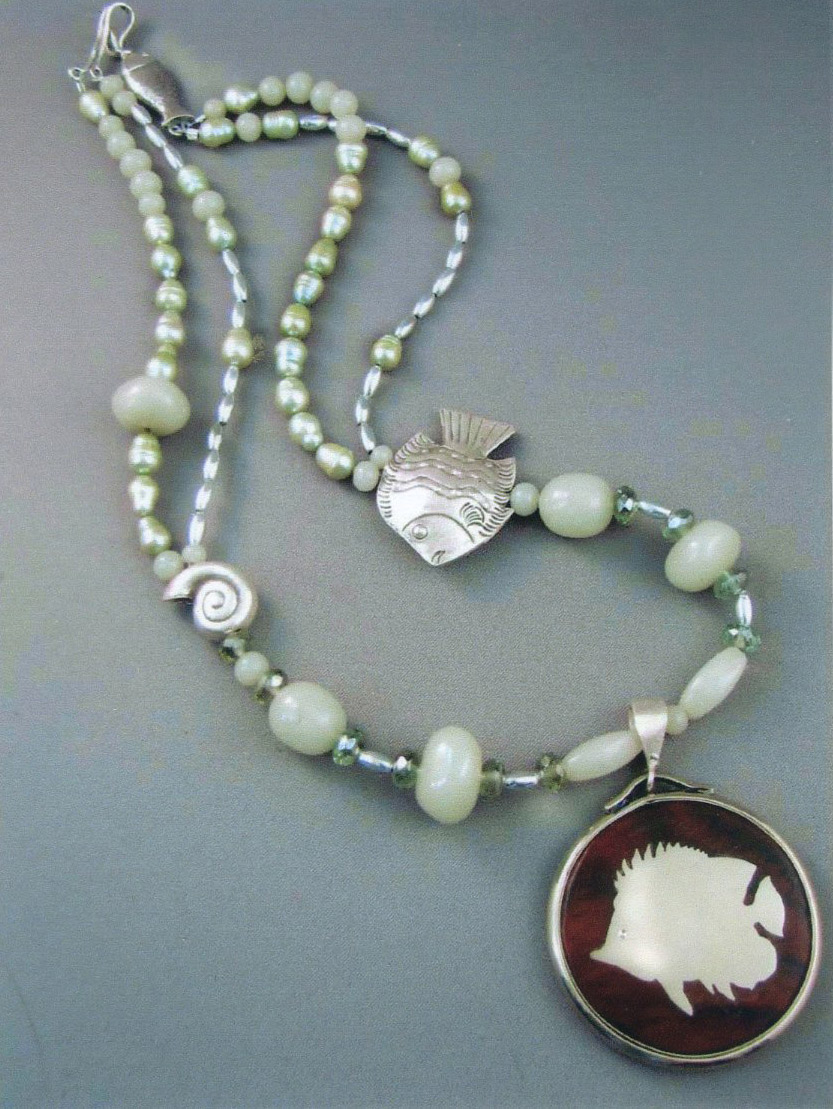 Fish, Shells and Pearls Necklace