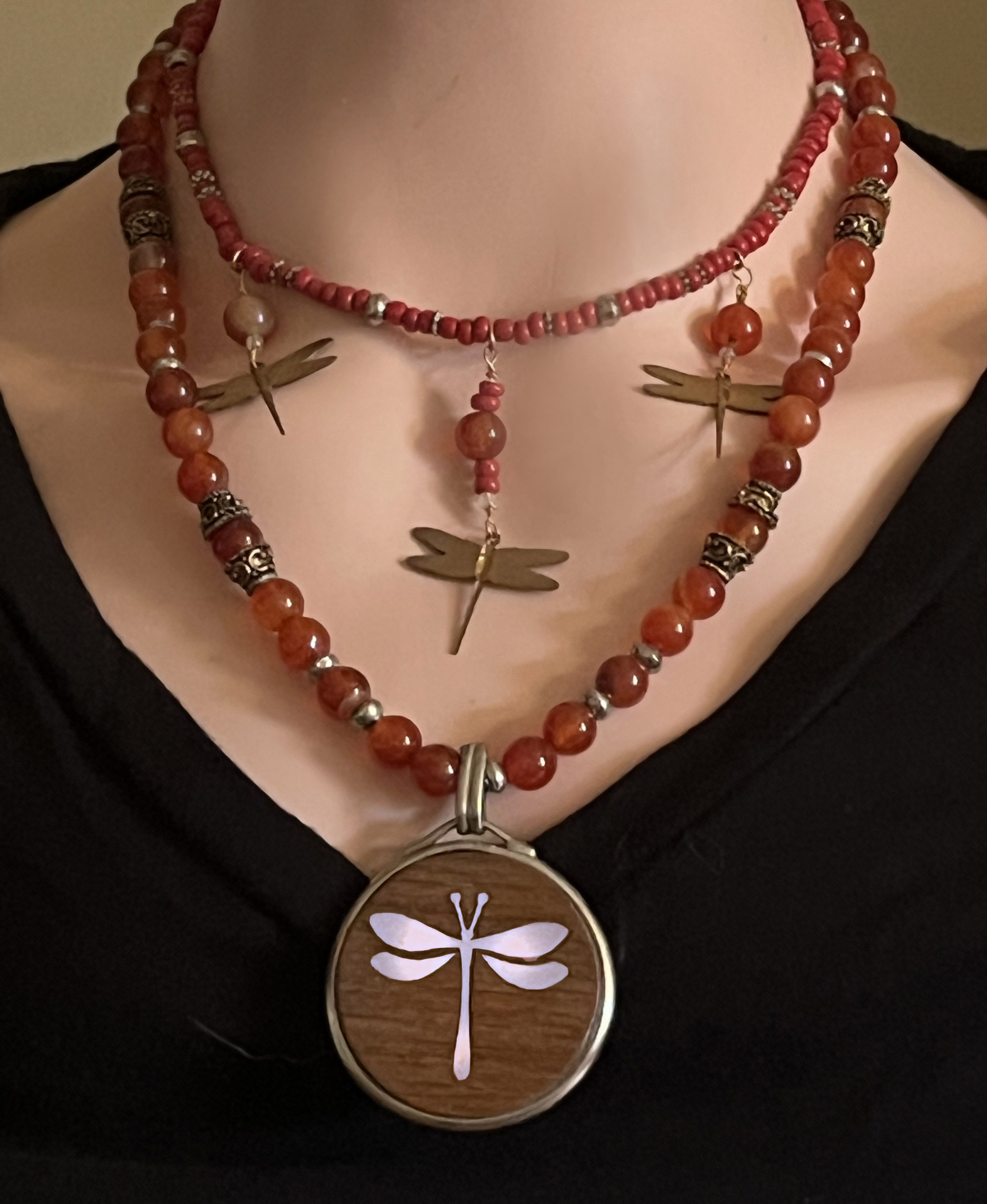 Handcrafted Dragonfly Charm Necklace