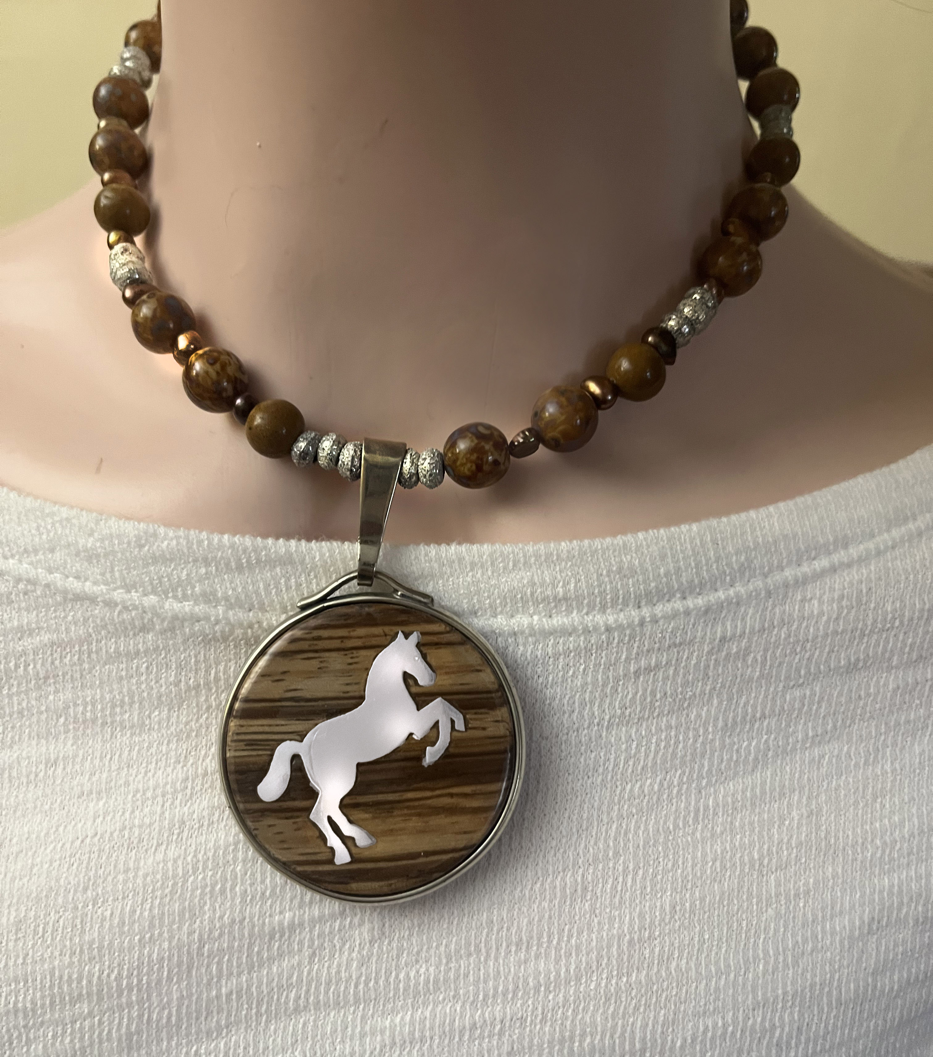 Equestrian Beaded Necklace