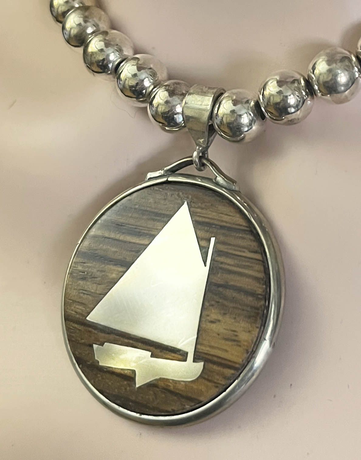 Sterling Silver Beetle Cat Pendant Necklace