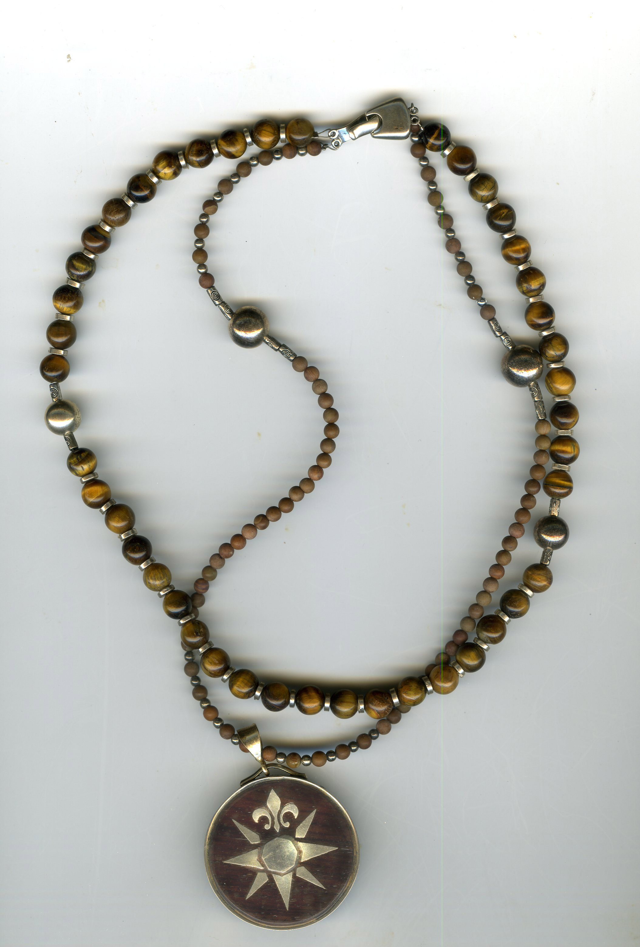 Compass Rose Beaded Pendant Necklace