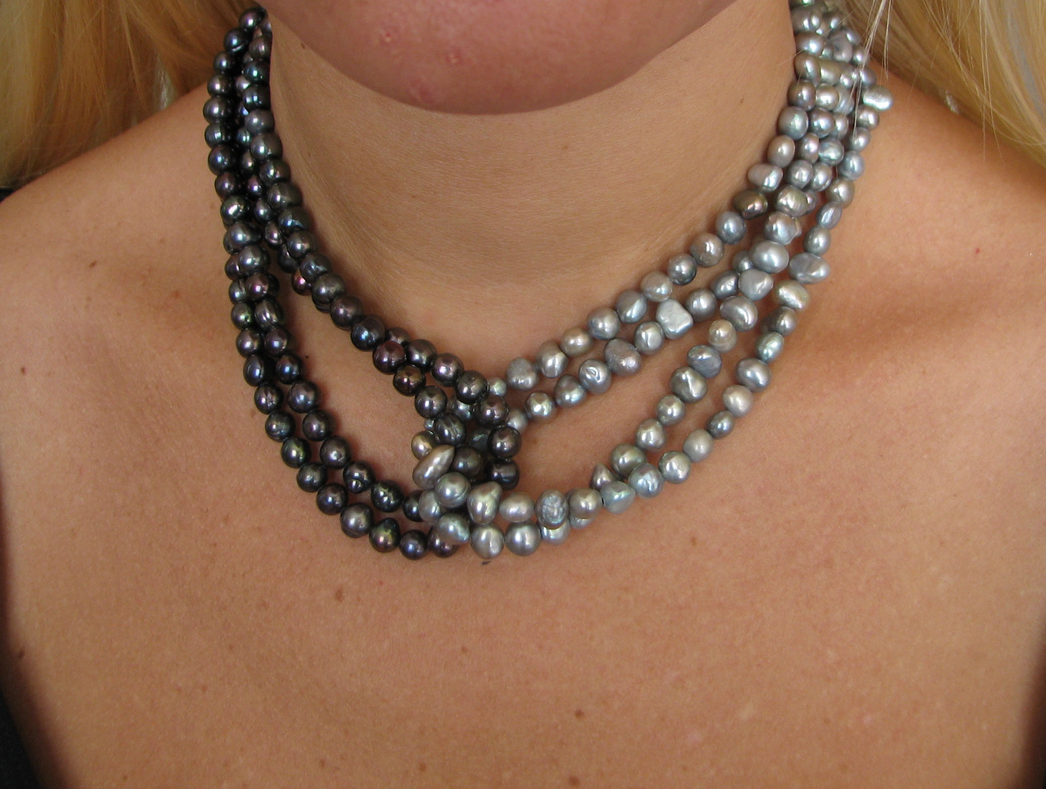Twisted Freshwater Pearls Necklace