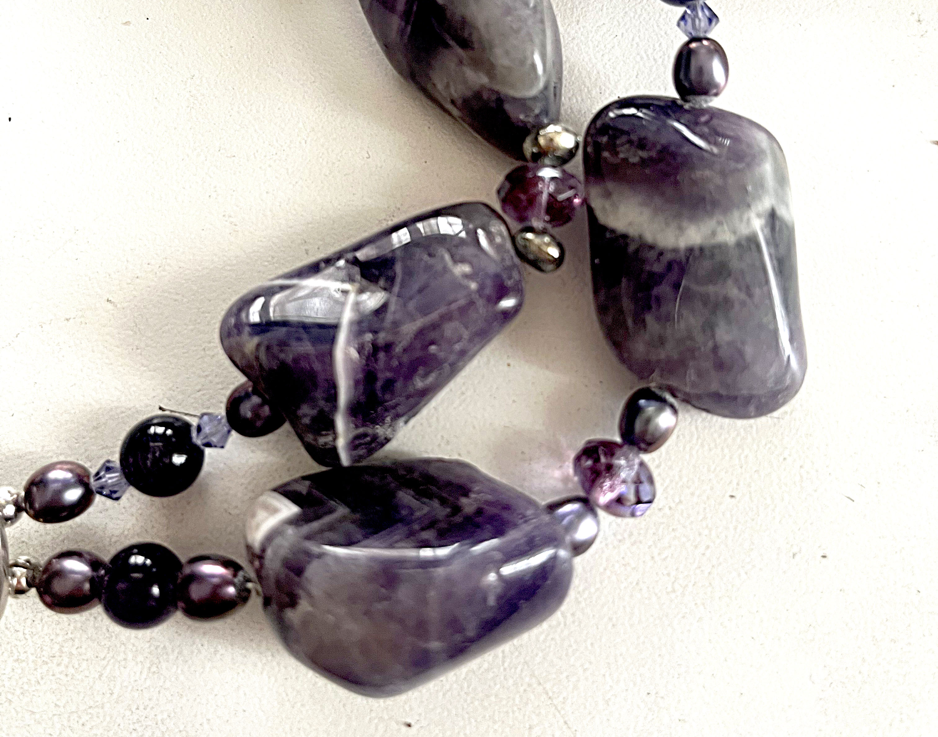 Natural Amethyst Beaded Necklace