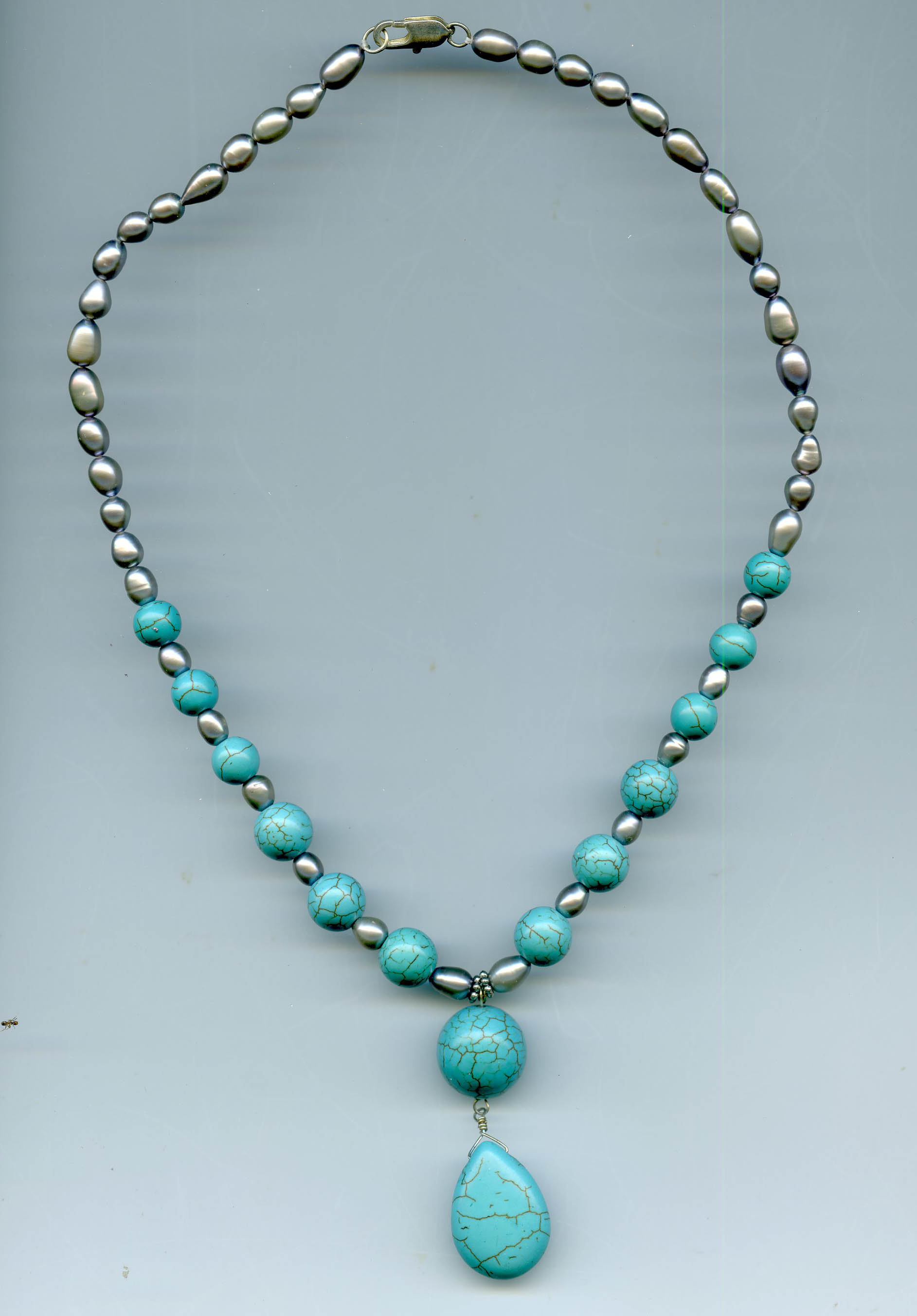 Turquoise and Pearls Necklace