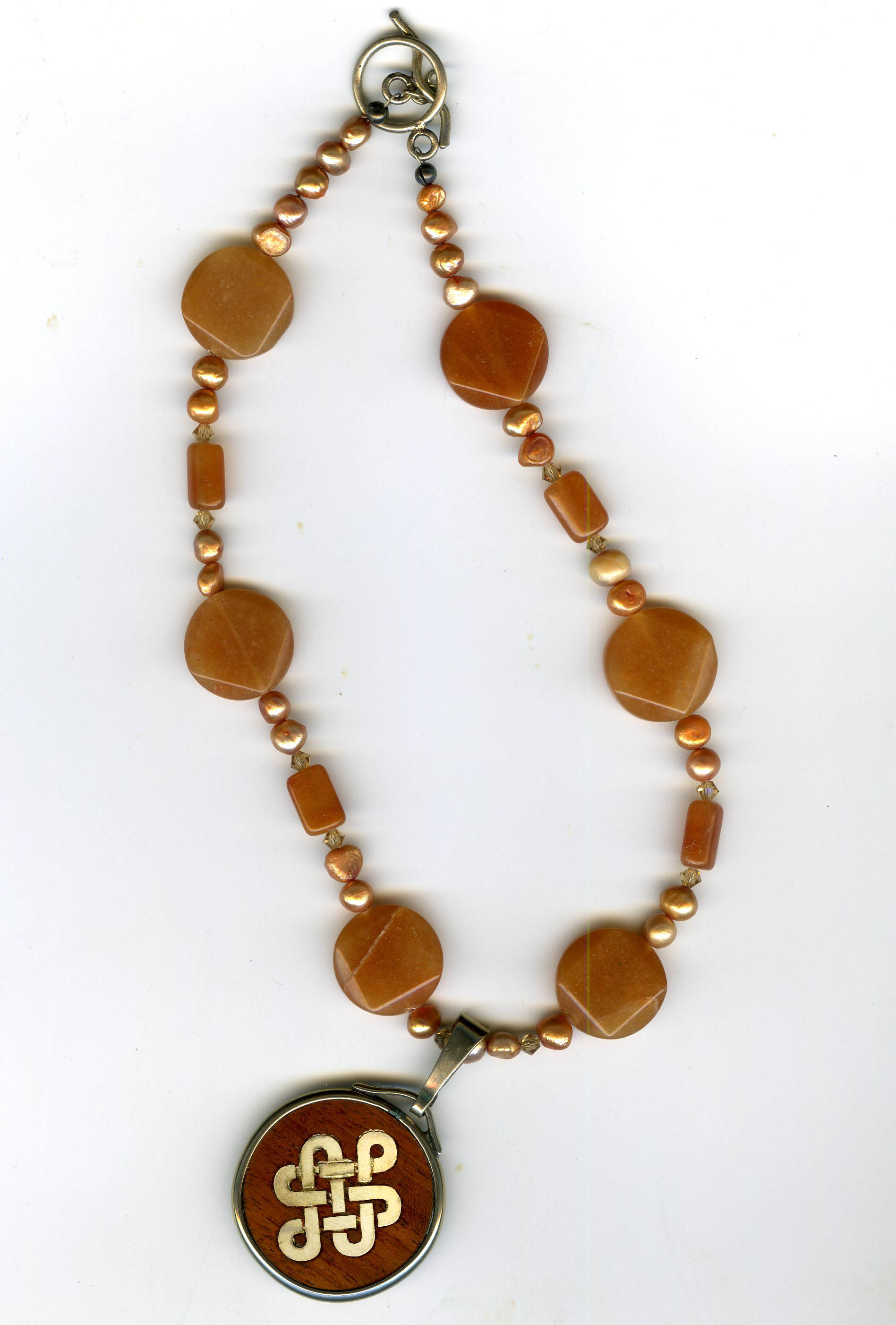 Celtic Endless Knot Pendant Beaded Necklace