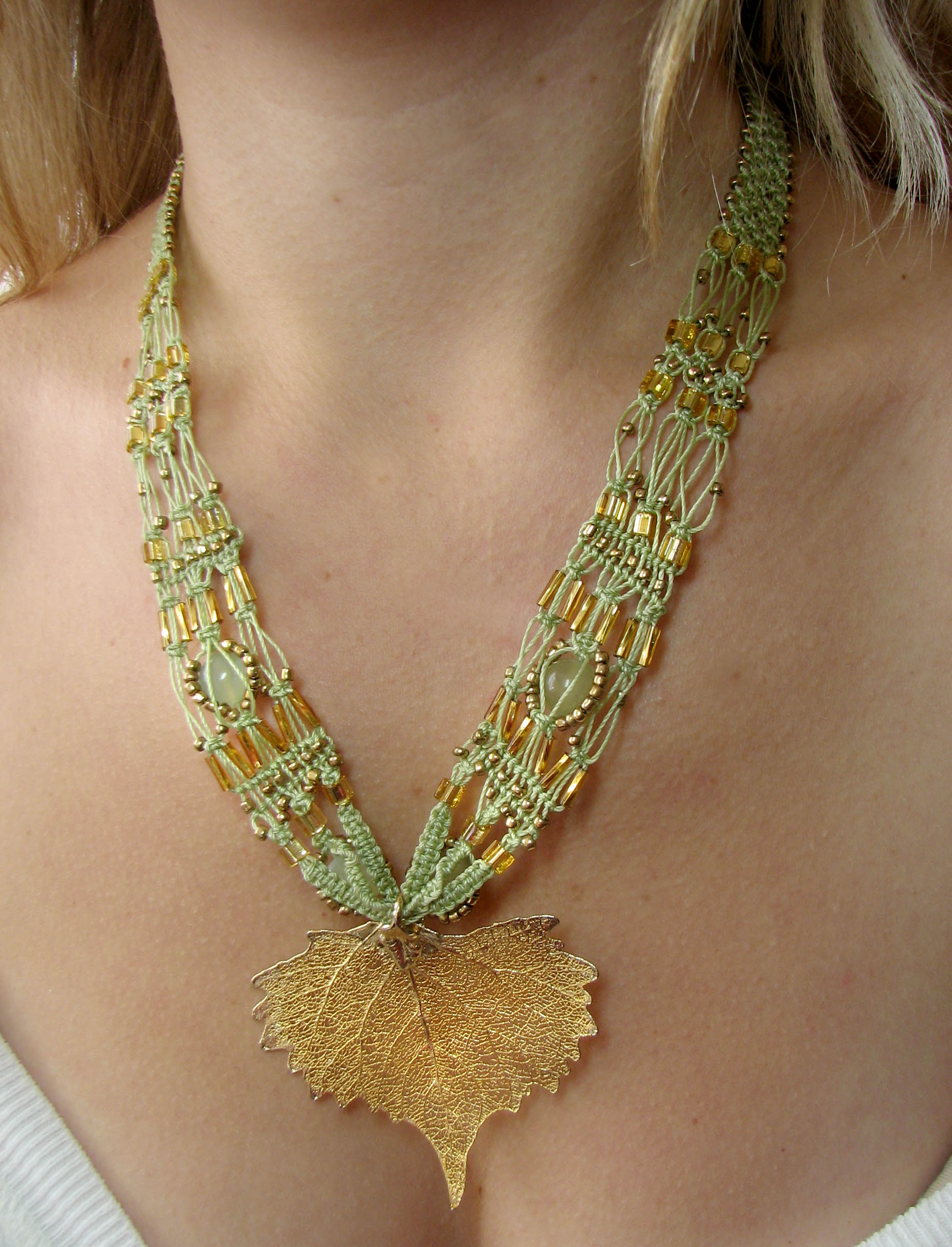 Gold Leaf Knotted Neckpiece