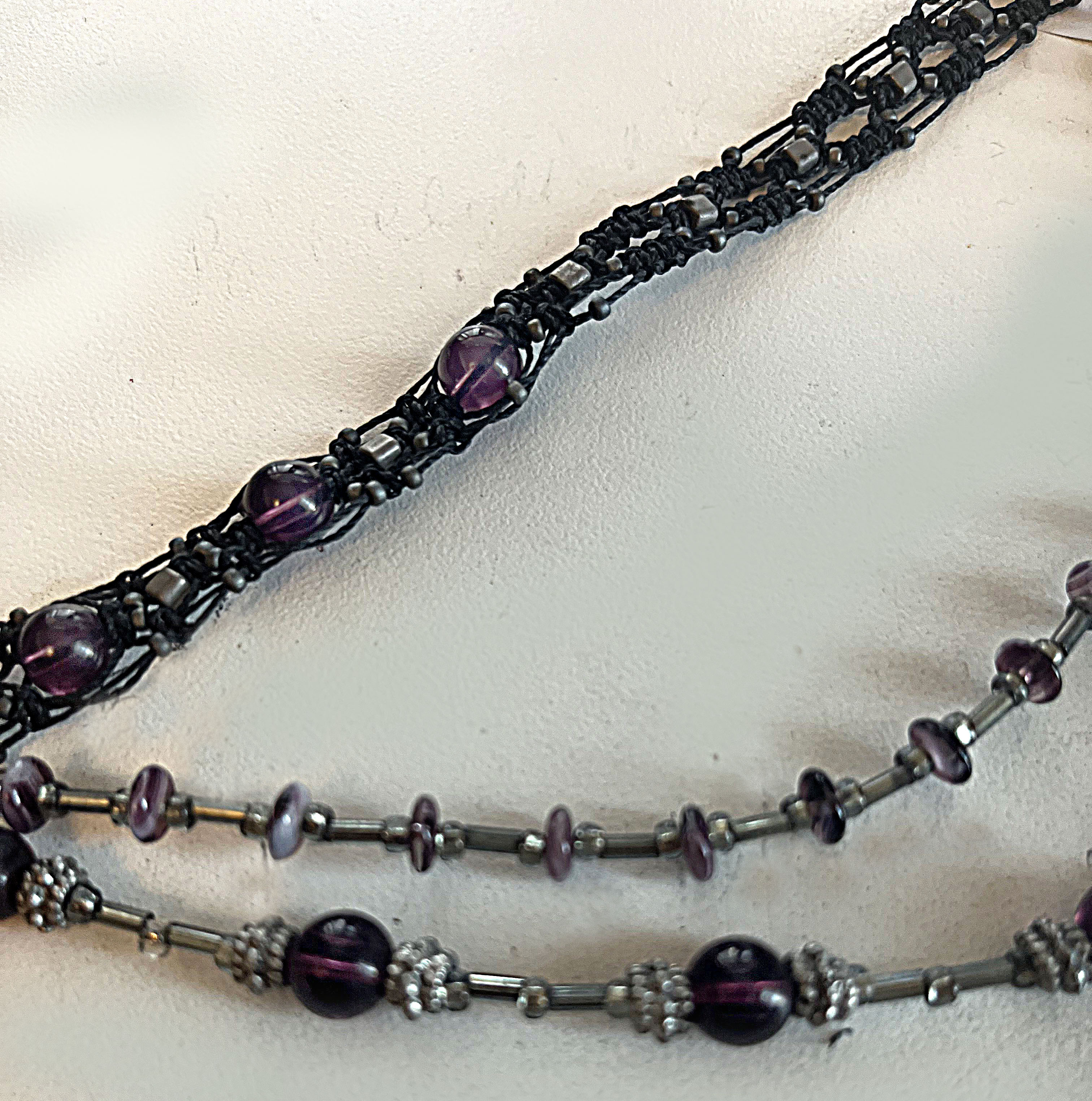 Victorian Amethyst Hand-knotted Neckpiece