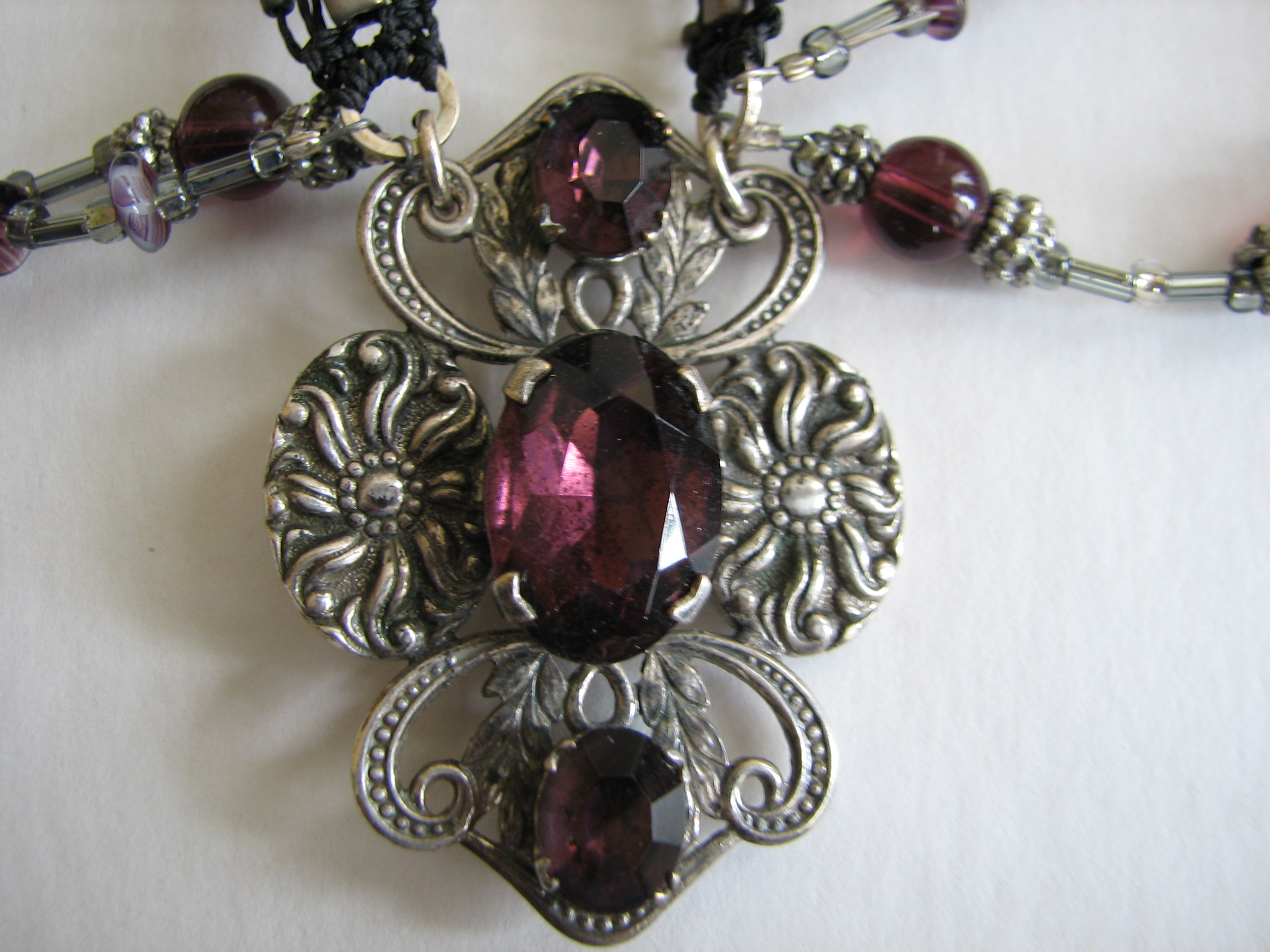 Victorian Amethyst Hand-knotted Neckpiece