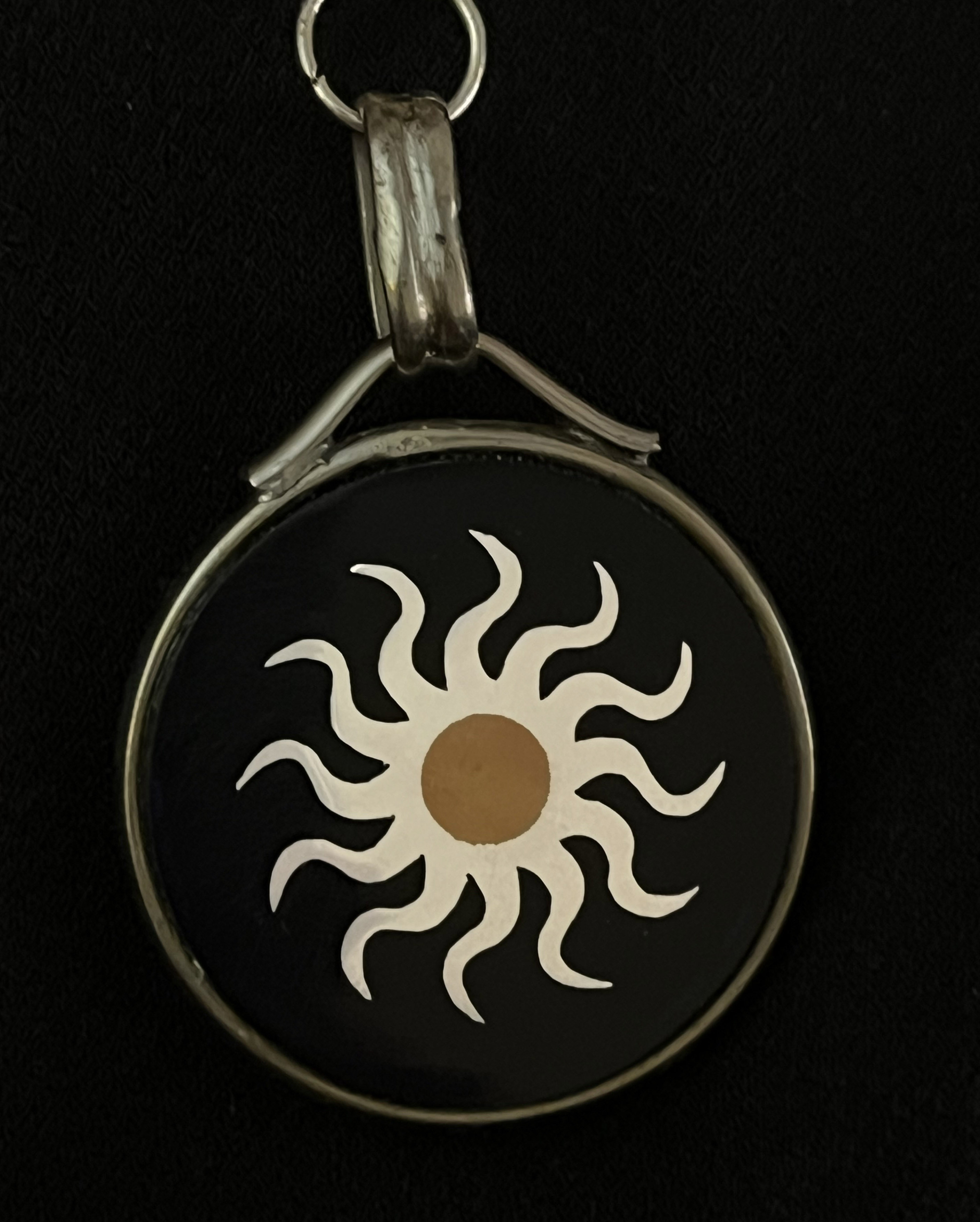 Sun Motif Lapis Necklace