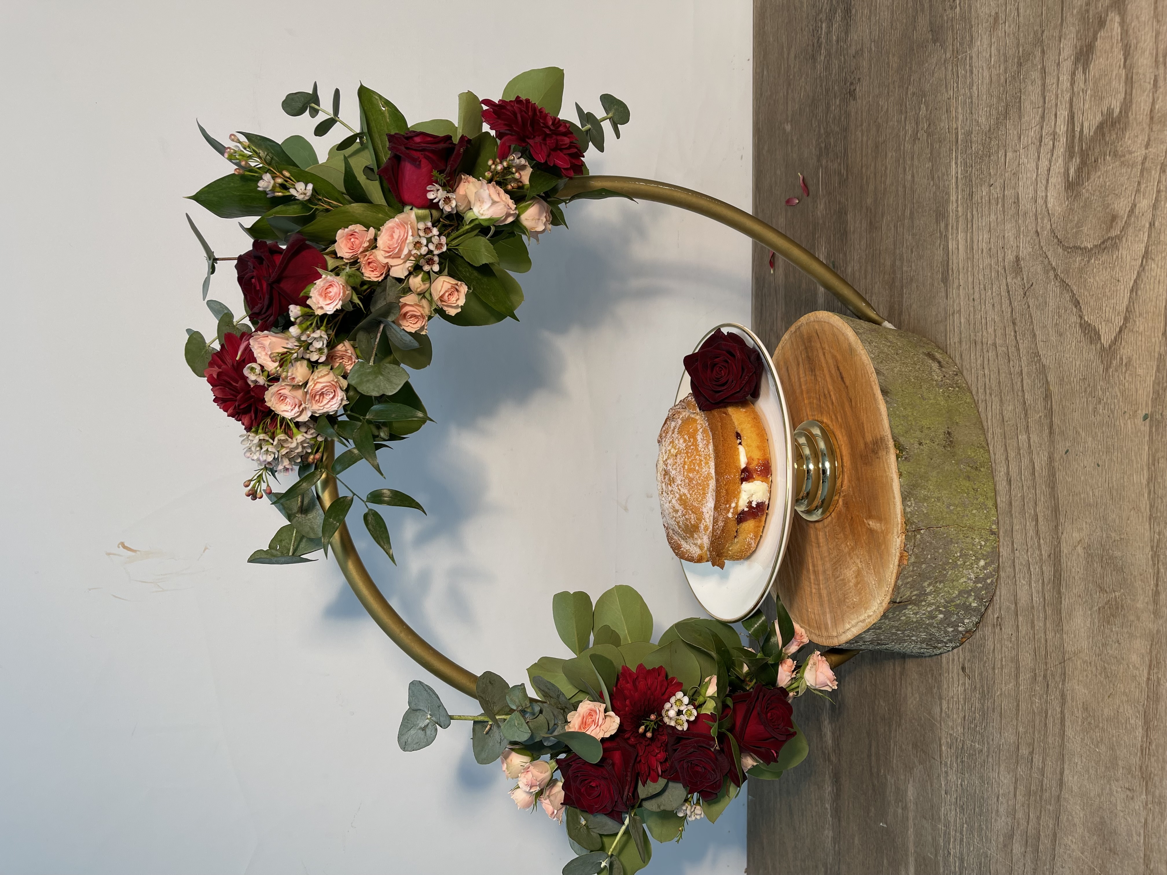 Decorative Floral Cake Stand
