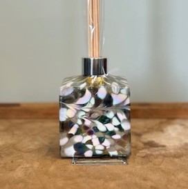 Reed Diffuser Square in Silver & White