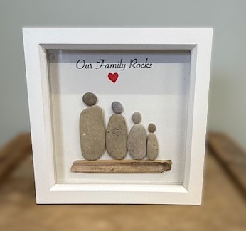 Pebble Art in Frame 
