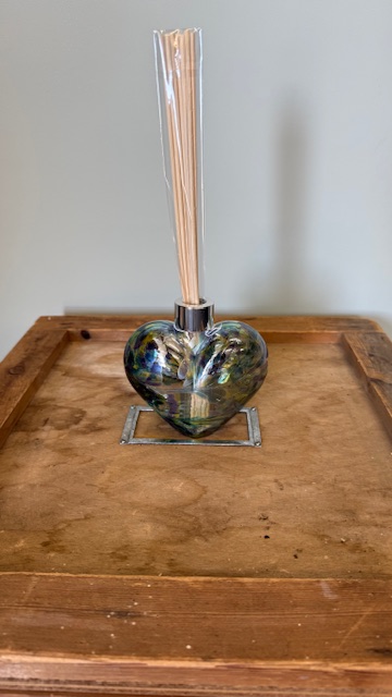Blown Glass Heart Reed Diffuser 