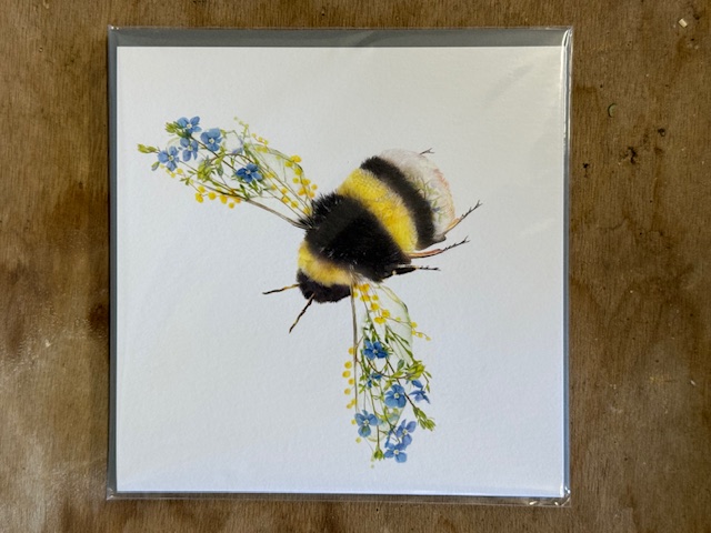 Flying Bee Greeting Card 