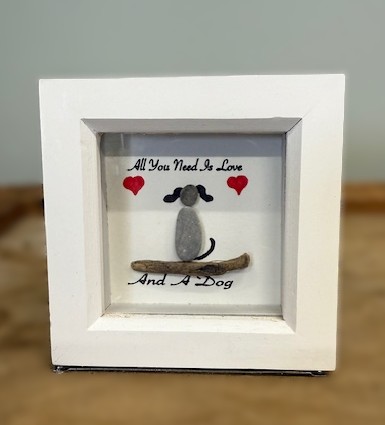 Pebble Art in Frame 