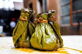 Luwombo (Chicken or Fish in Groundnut Sauce)