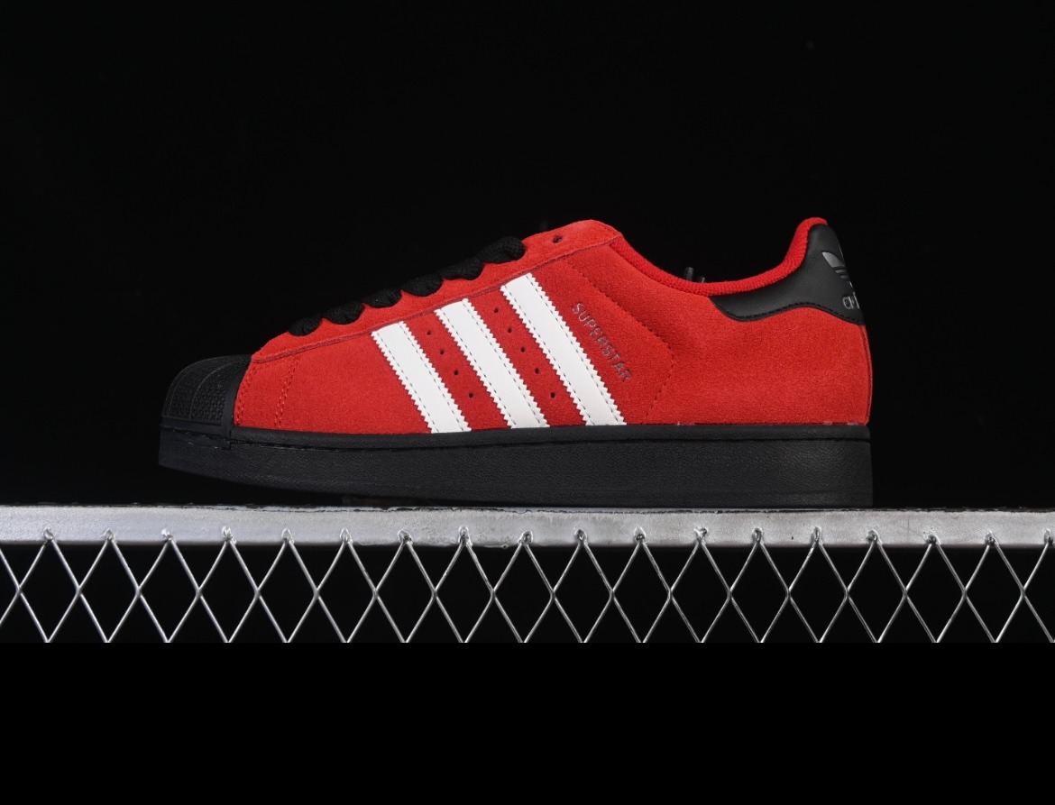 Ad adidas superstar red suede