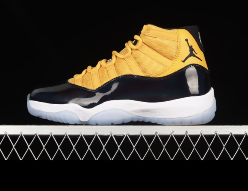 Nk air jordan 11 black yellow AJ11