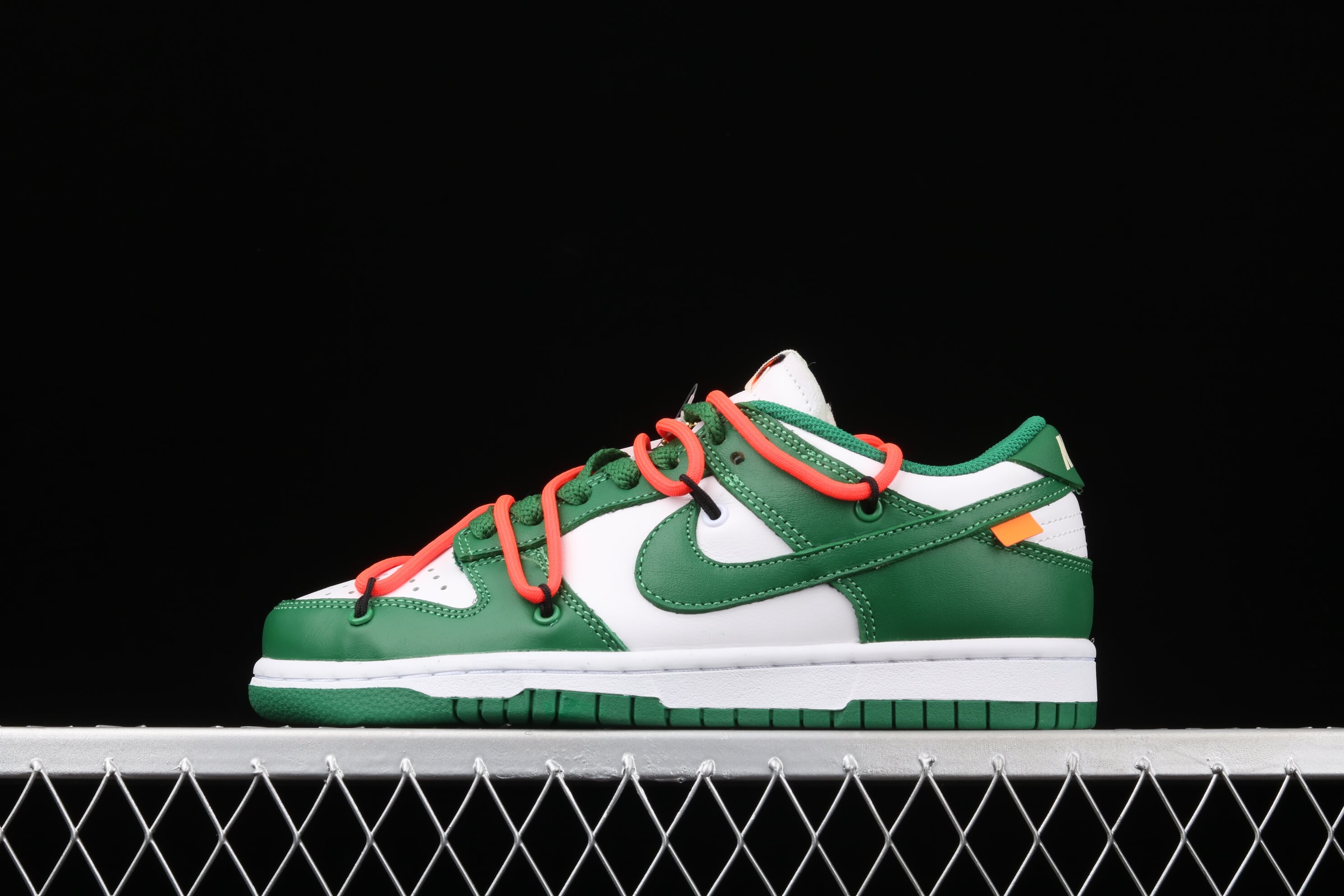 Off White x Futura x Dunk low green