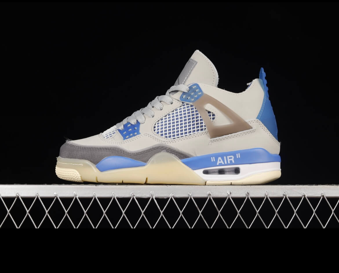 Off White x NK air jordan 4 Retro SP blue AJ4