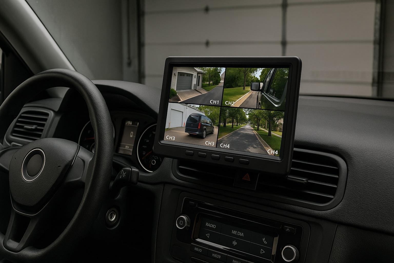 •	Écran et Caméra de Recul 