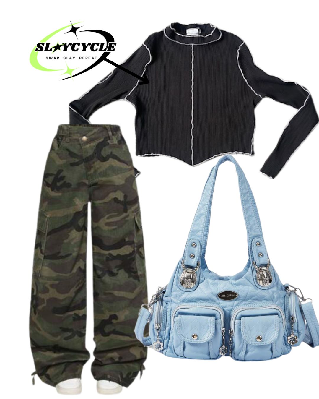 Black Ribbed Top (Asos Design) - Size UK 16