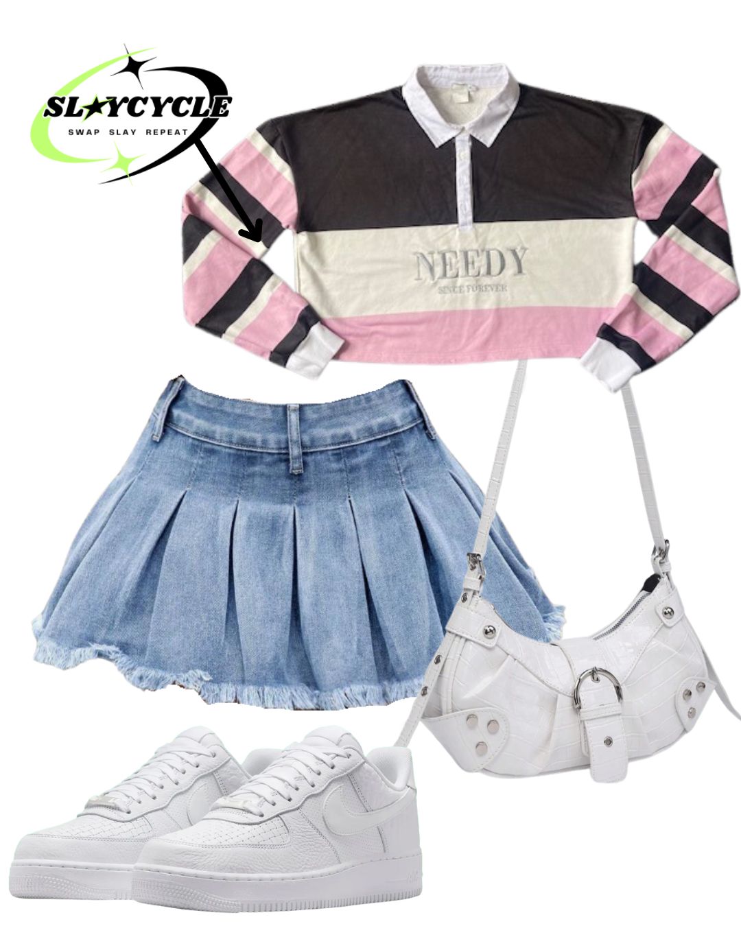 'Needy' Shirt jumper cropped (SkinnyDip) - Size 18