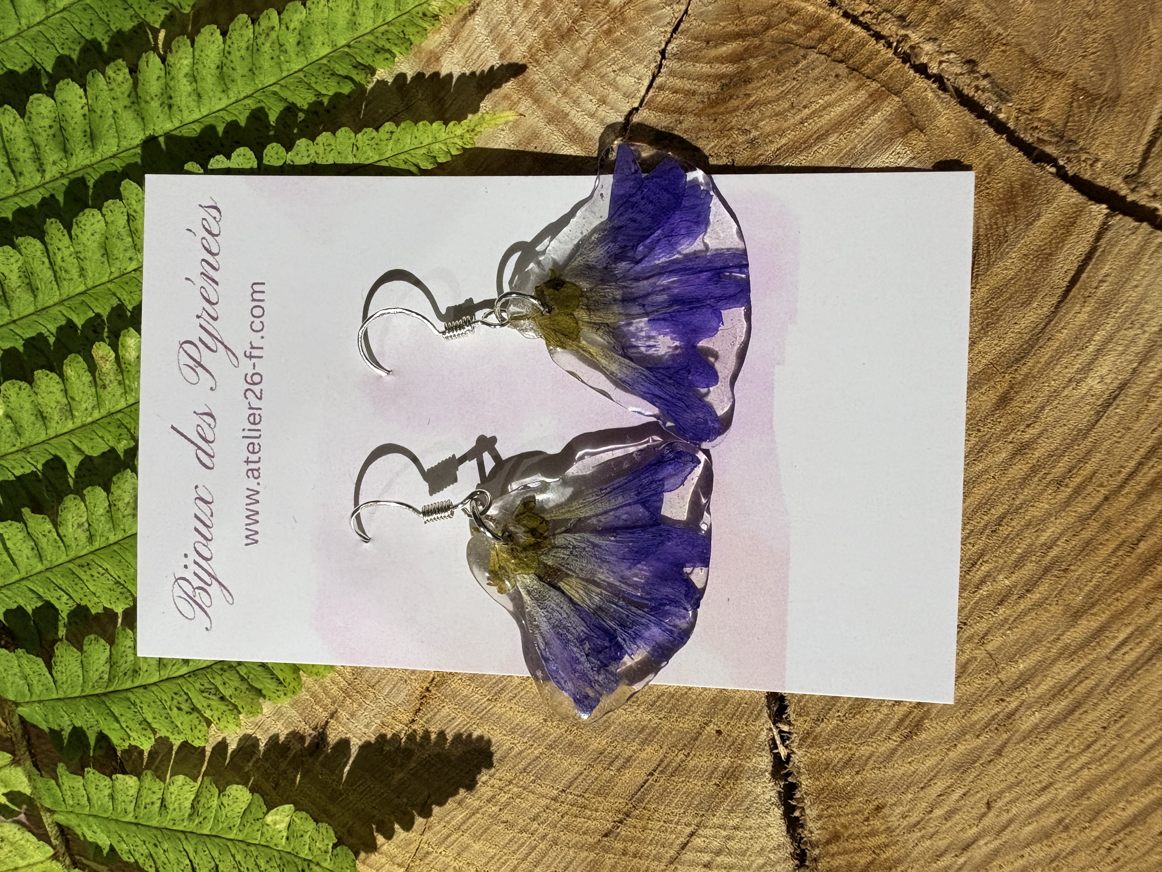 Boucles d’oreilles fleurs naturelles
