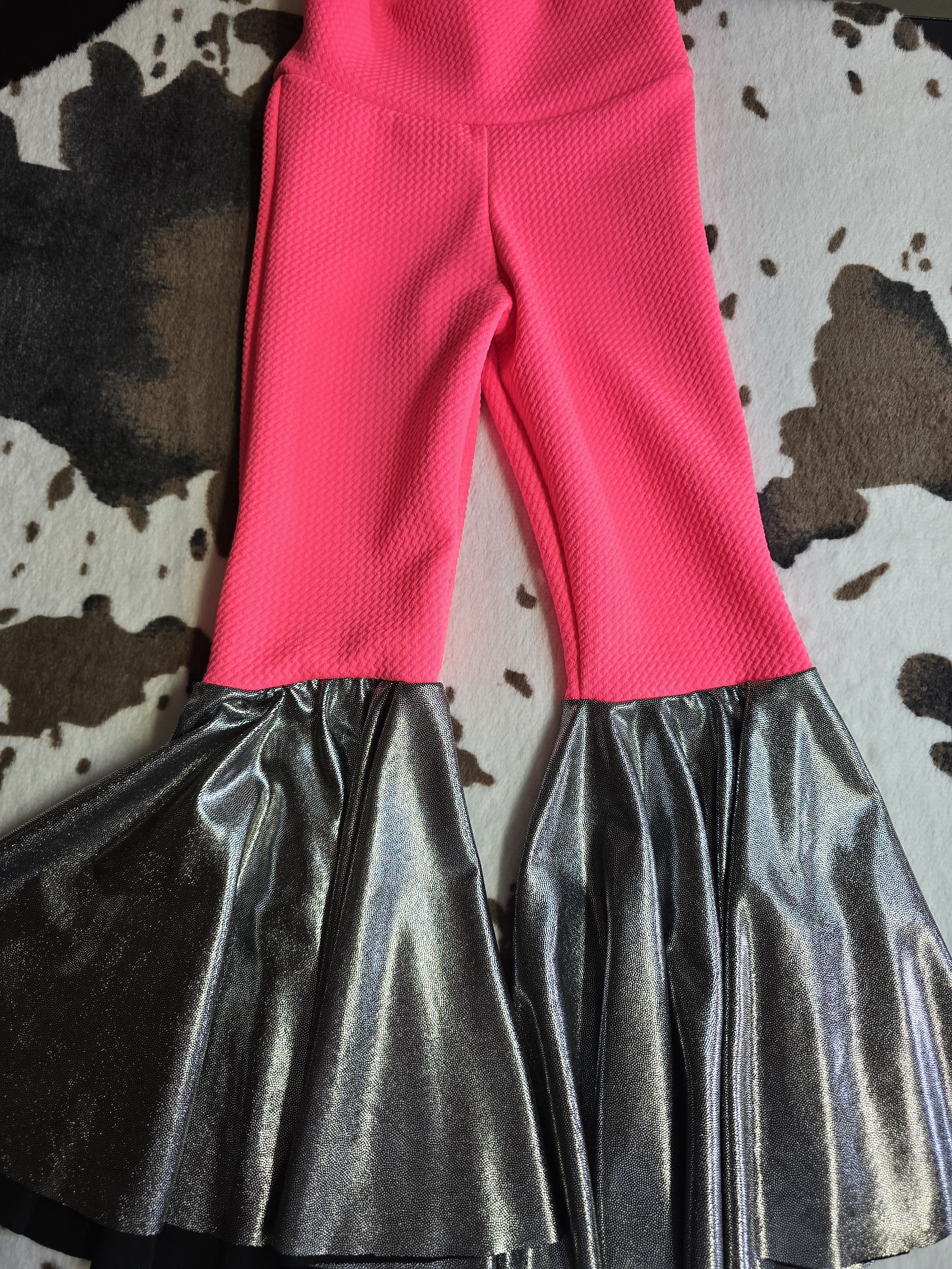 Neon Pink and Metalic Sparkle Bells