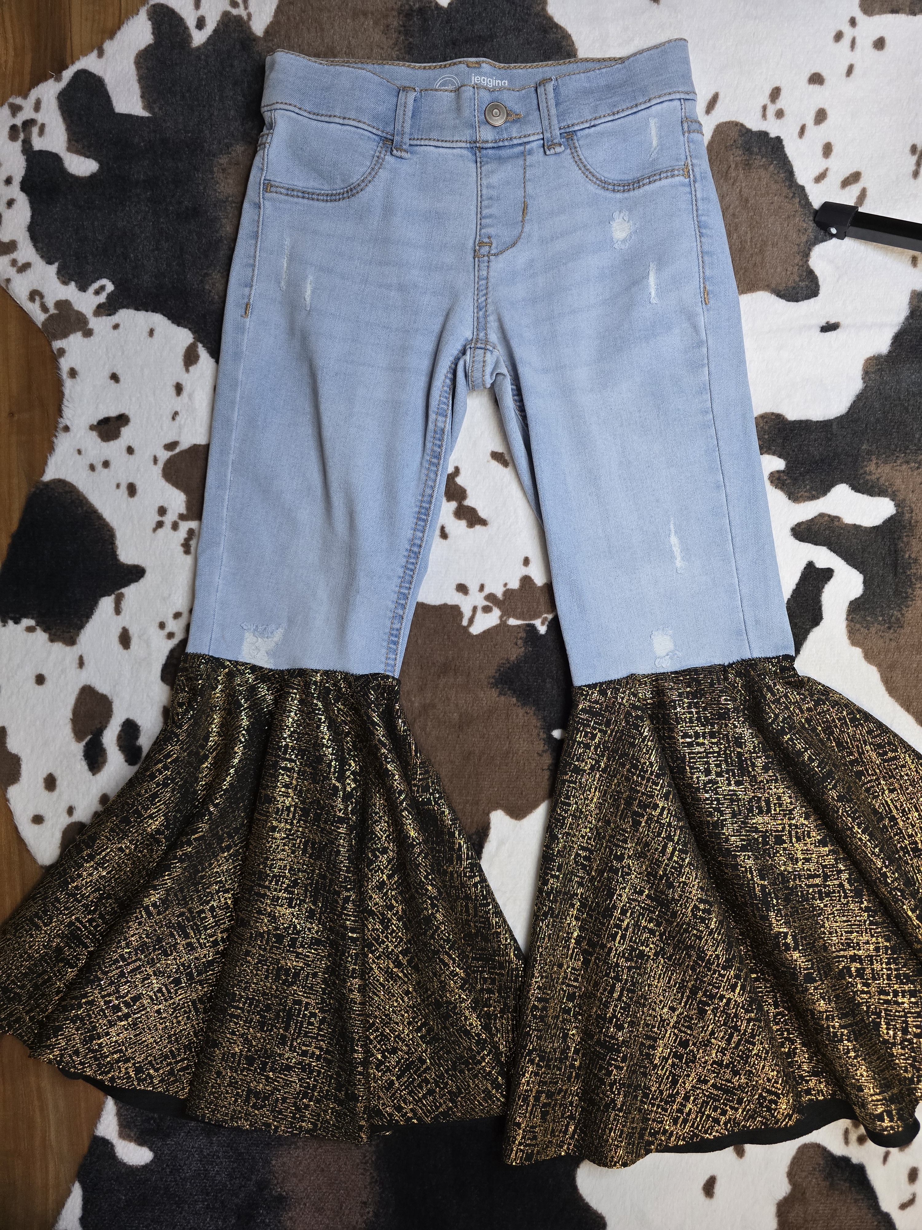 Denim and Gold Bells