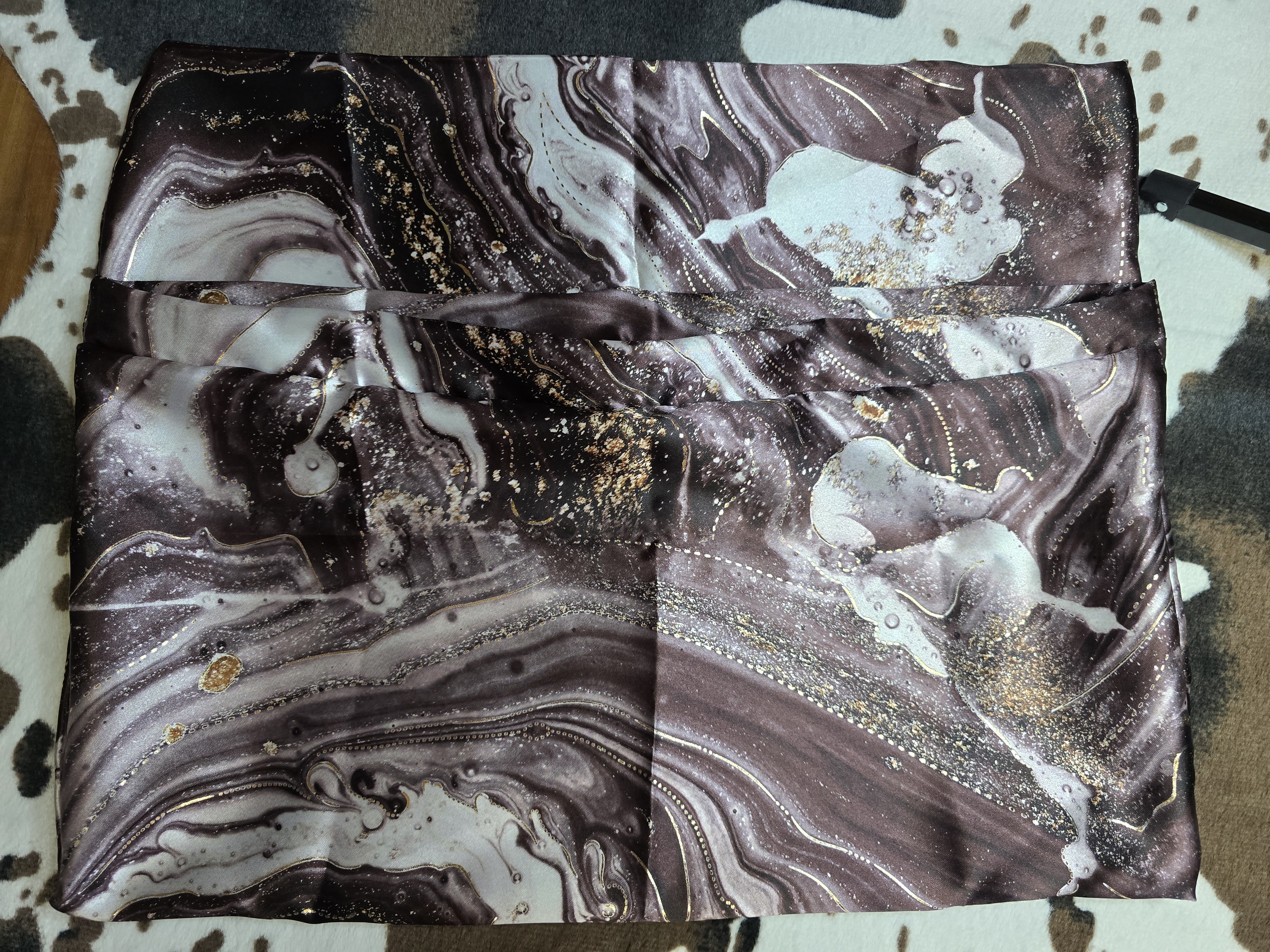 Brown Marble Silk Pillow Cases