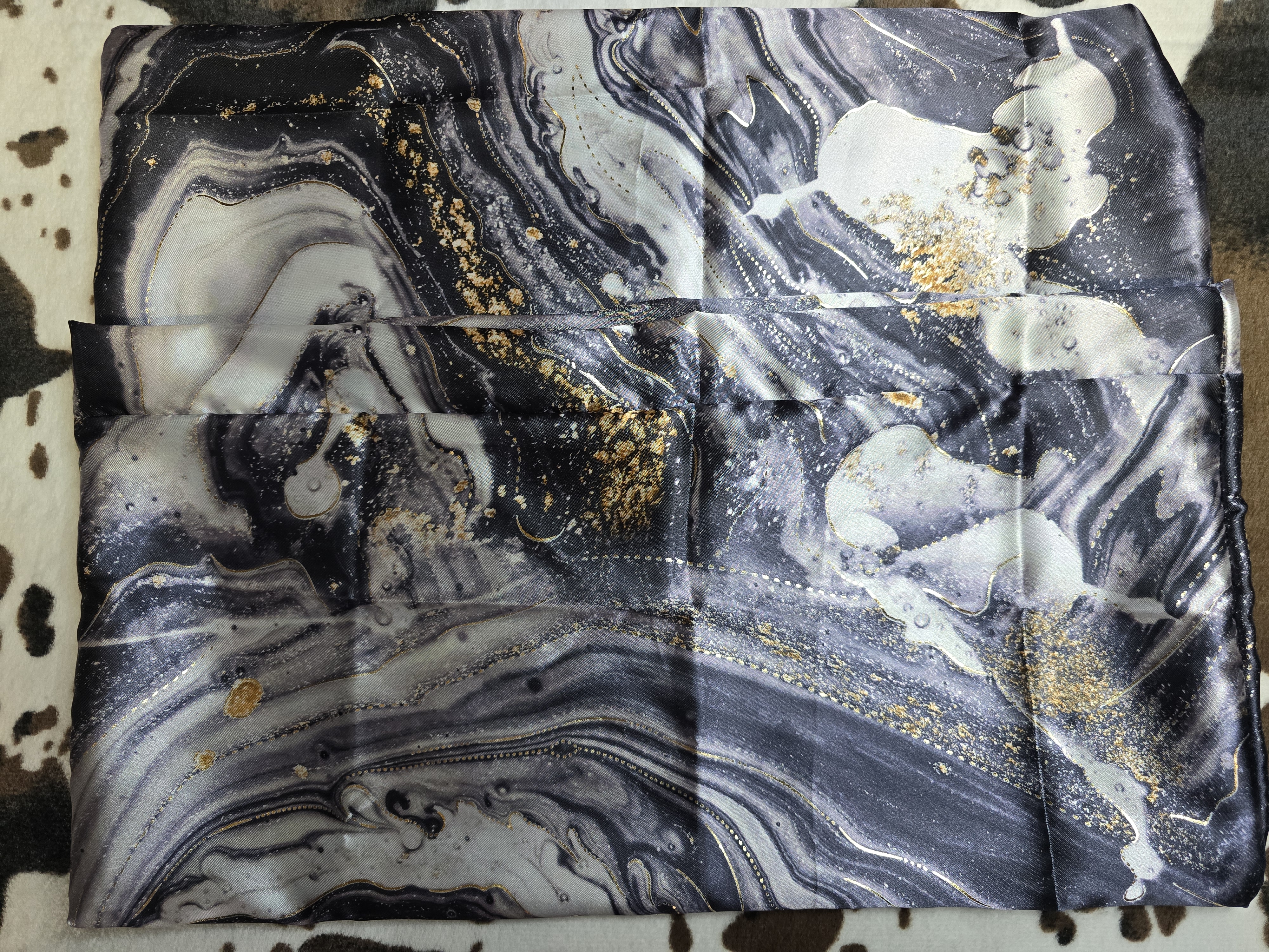 Galaxy Marble Blue Silk Pillow Cases